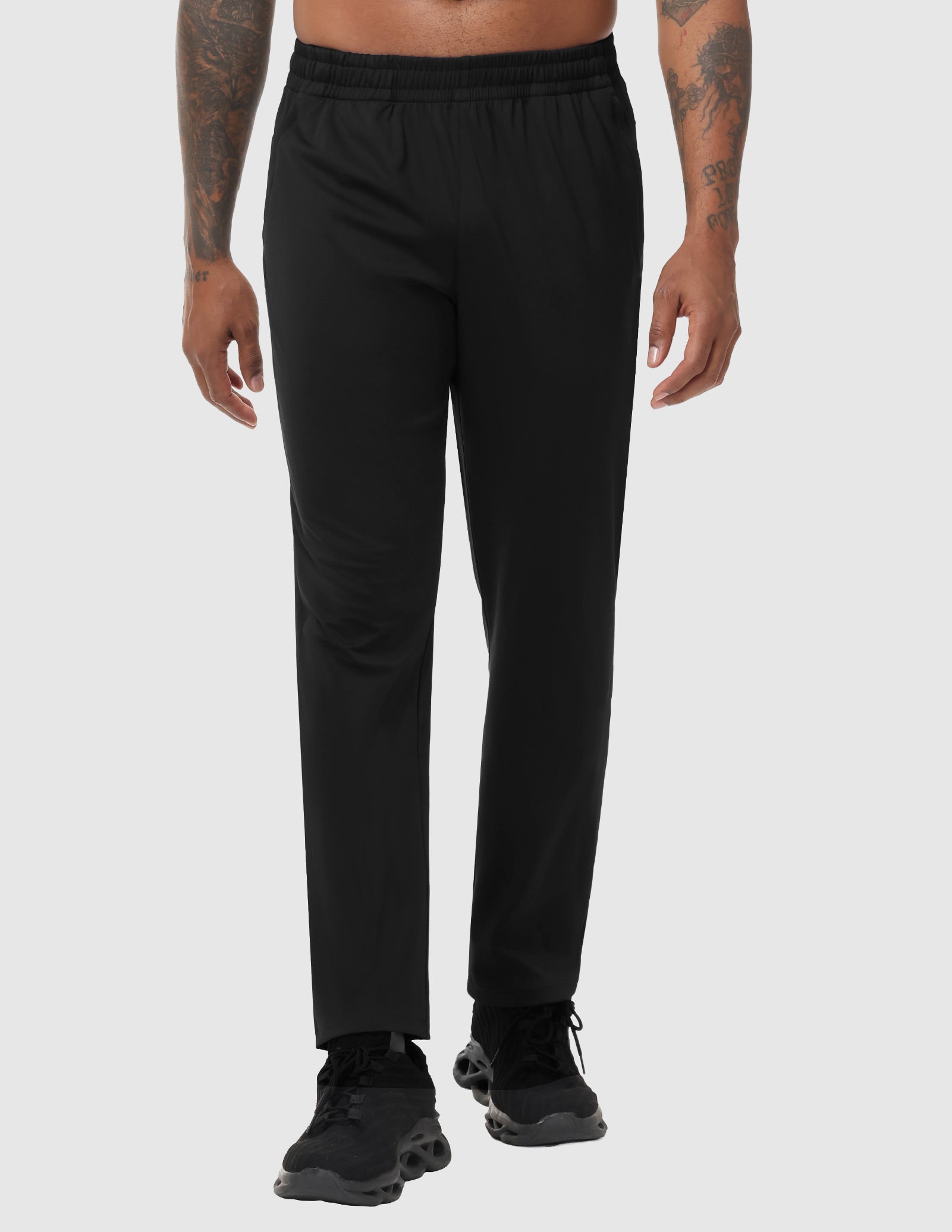 MIER Men’s Workout Sweatpants Lightweight Jogging Track Pants with 3 Zipper Pockets Men's Train Pants