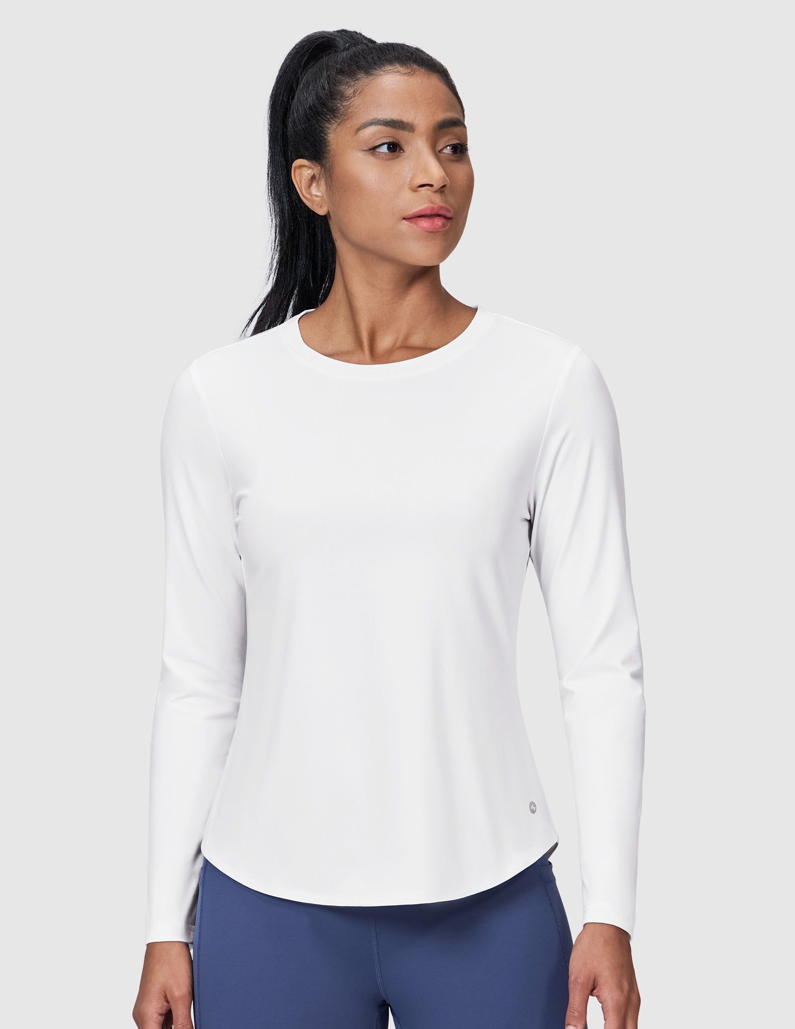 MIER Women’s Buttery Soft Long Sleeve Workout Dry Fit Tee Women Active Shirt