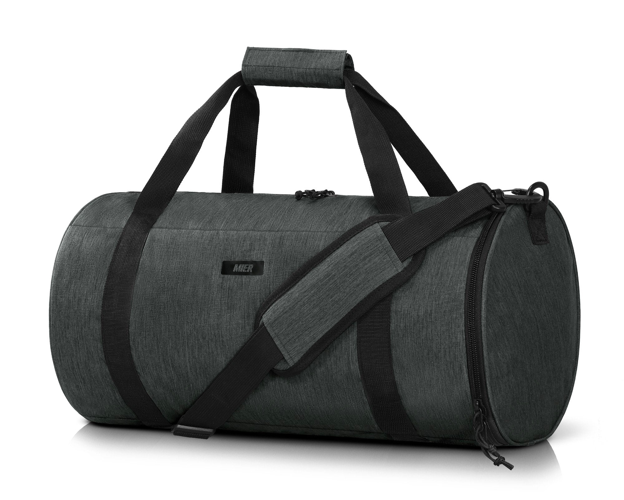 MIER Sports Duffle Bag with Shoe & Wet Pocket Gym Duffel Bag Dark Grey / 24L