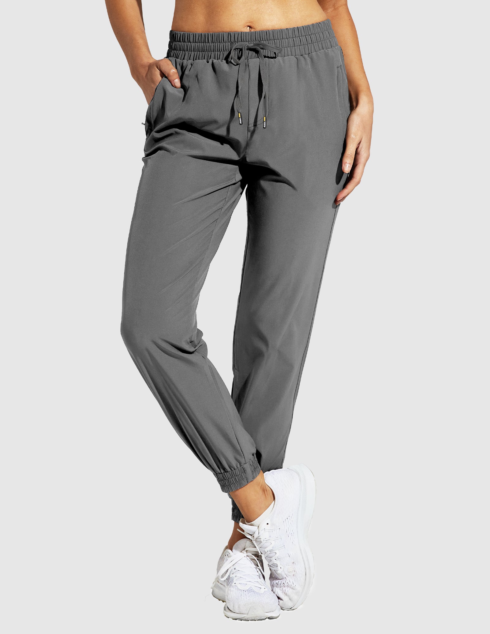 Women's Lightweight Jogger Pants with Zipper Pockets