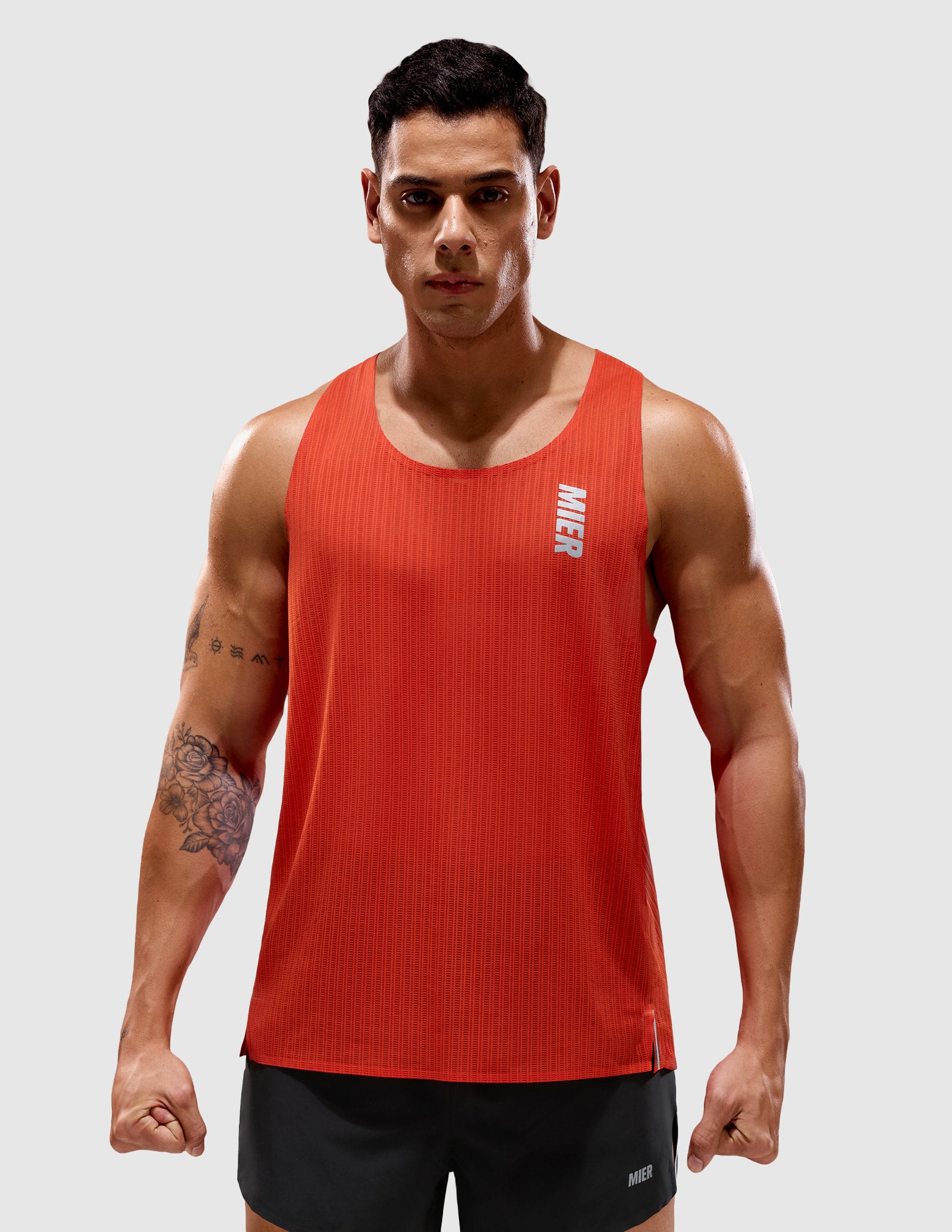 MIER Men’s Running Race Singlet – Ultralight Running Tank Top Men's Tank Top Red / S