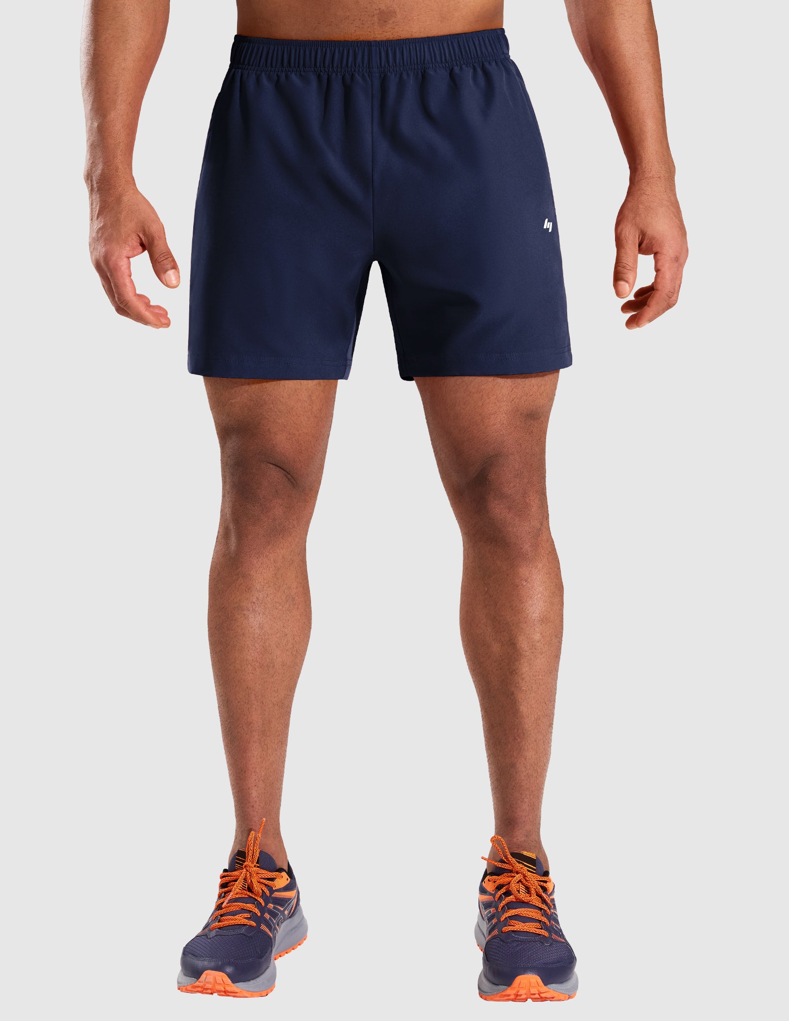 MIER Men’s 5" Athletic Running Shorts Quick Dry Workout Gym Shorts 3 Pockets Men's Shorts Dark Blue / XS