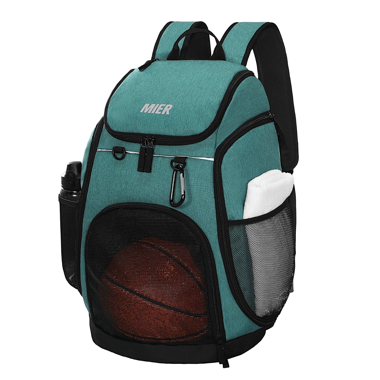 MIER Basketball Backpack Large Sports Bag with Laptop Compartment Backpack Bag Light Green