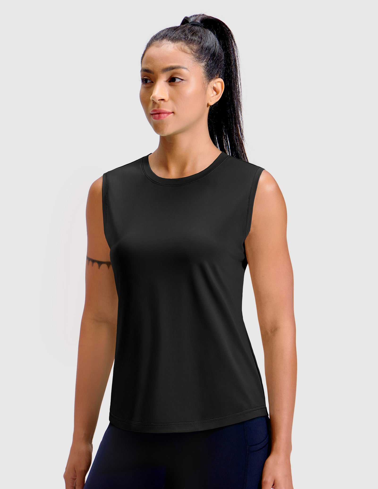 MIER Women’s Sleeveless Athletic Top Dry Fit UPF 50+ Running Workout Tank Women Tank Top