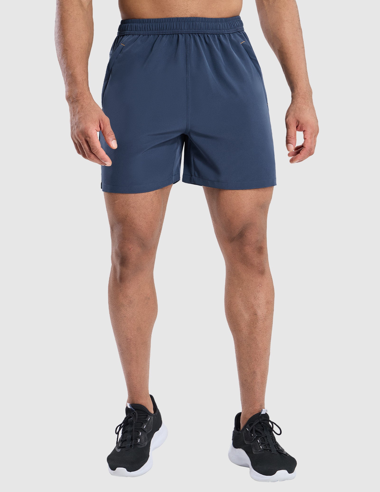MIER Men's 5 Inch Dry Fit Running Shorts with Zipper Pockets Men's Shorts