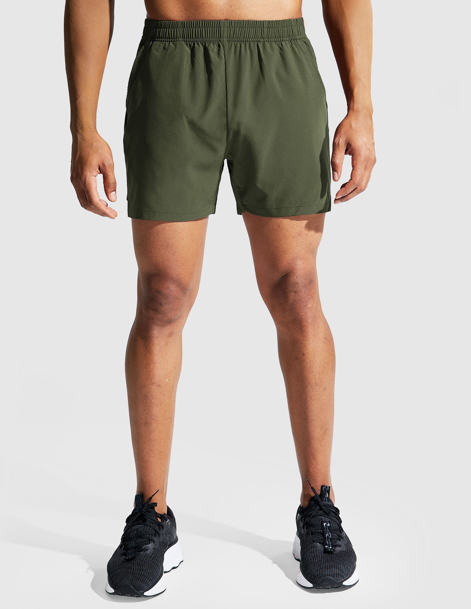 MIER Men's 5 Inch Quick Dry Running Shorts with Pockets Men's Shorts Green / XS