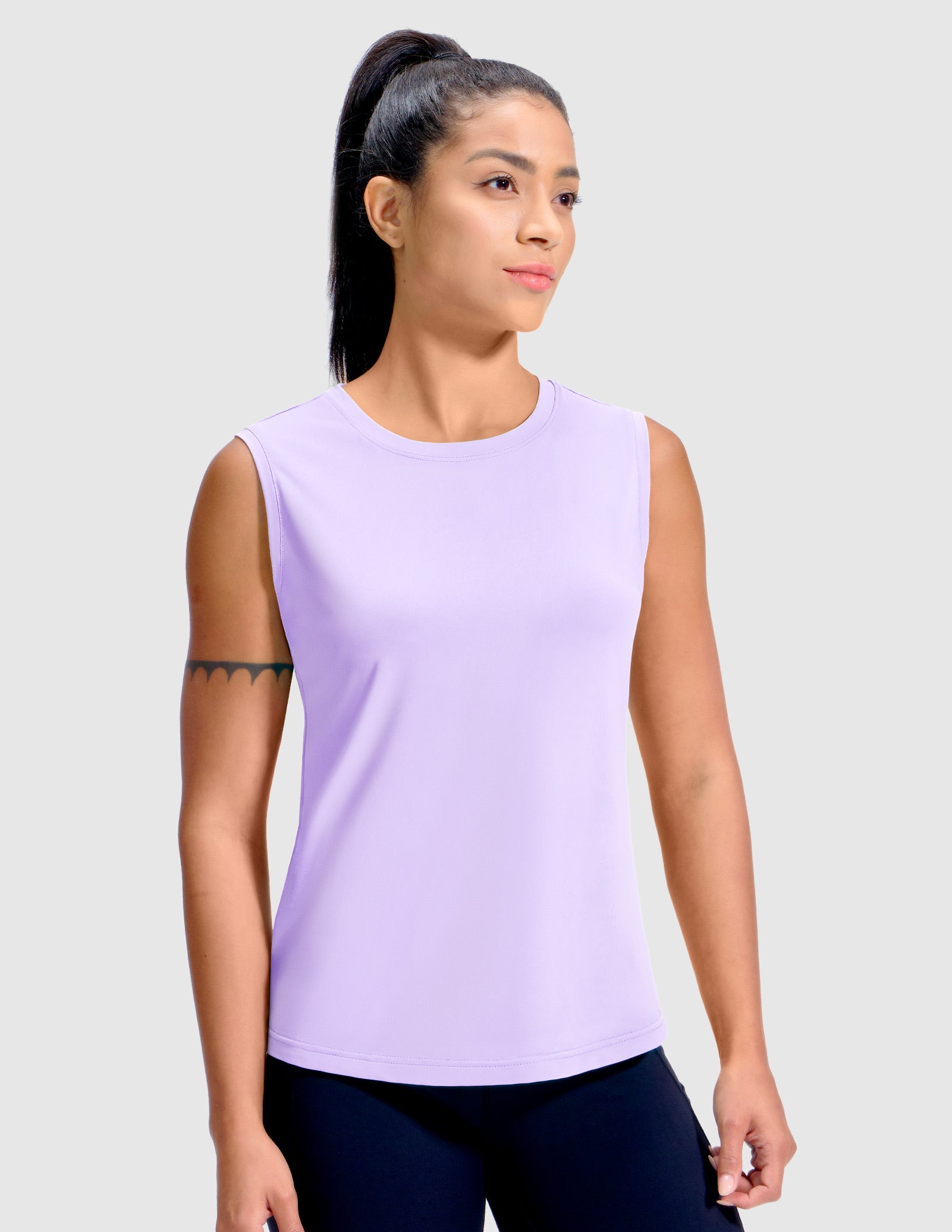 MIER Women’s Sleeveless Athletic Top Dry Fit UPF 50+ Running Workout Tank Women Tank Top