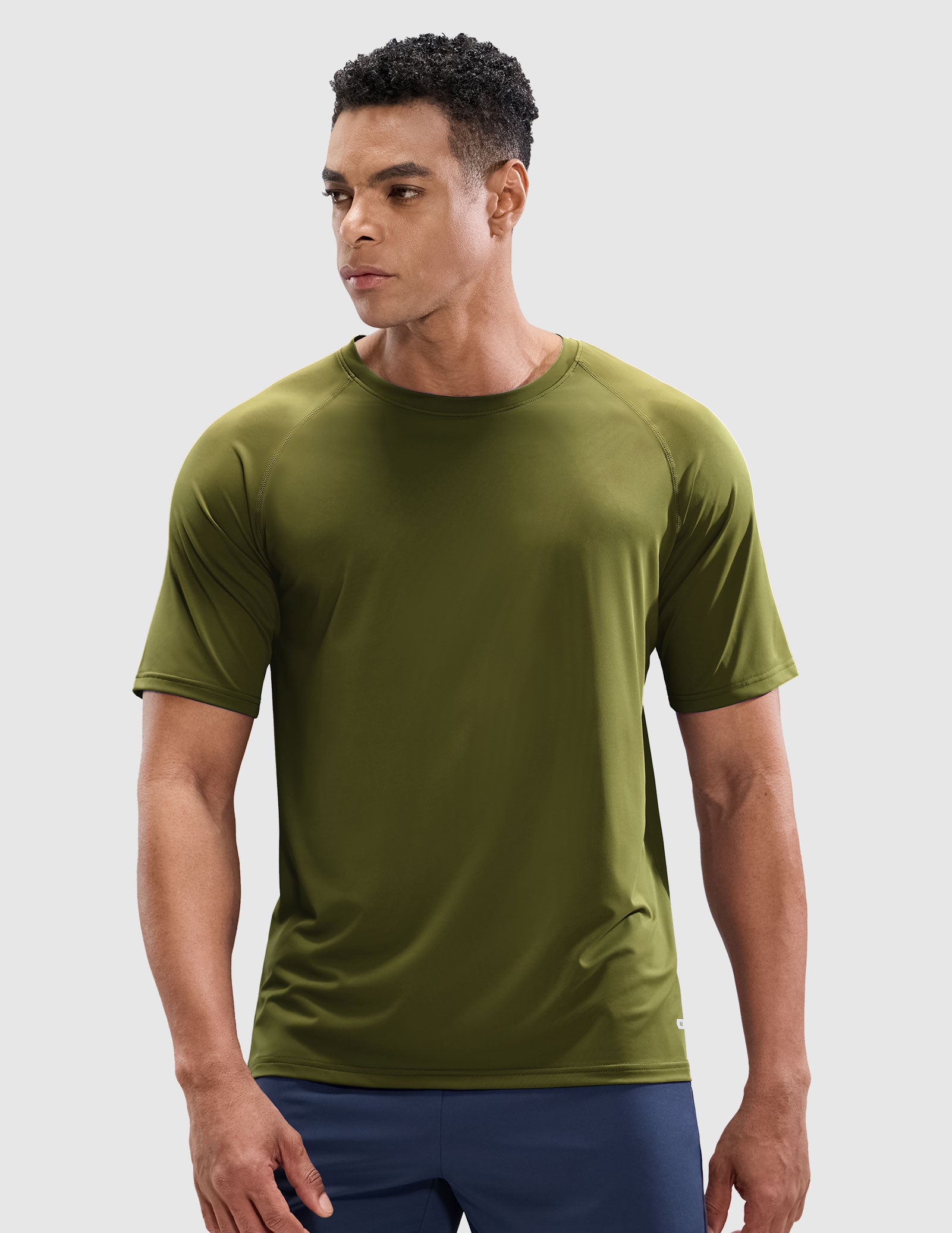 MIER Men's Workout T Shirts Stretchy Quick Dry and Moisture Wicking Men's T-Shirts Green / S
