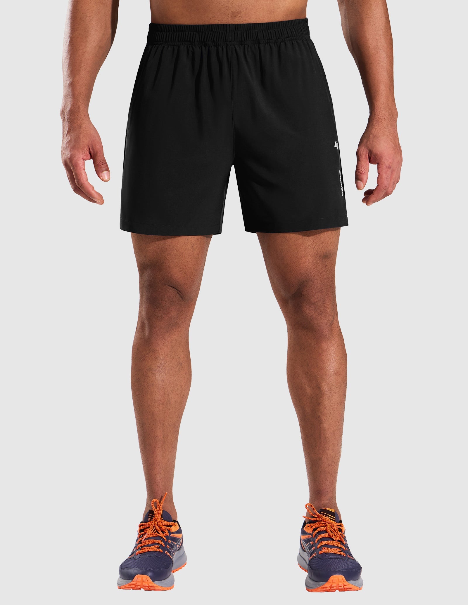 MIER Men’s 5” Running Shorts Quick Dry with Zipper Pockets, No Liner Men's Shorts Black / XS