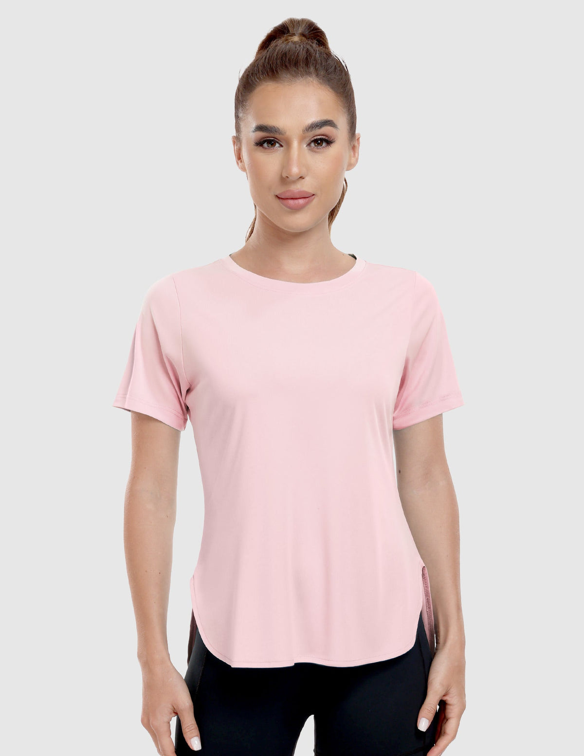 MIER Women's Lightweight Crew Neck Workout Shirt – UPF 50+ Sun Protection Women Active Shirt