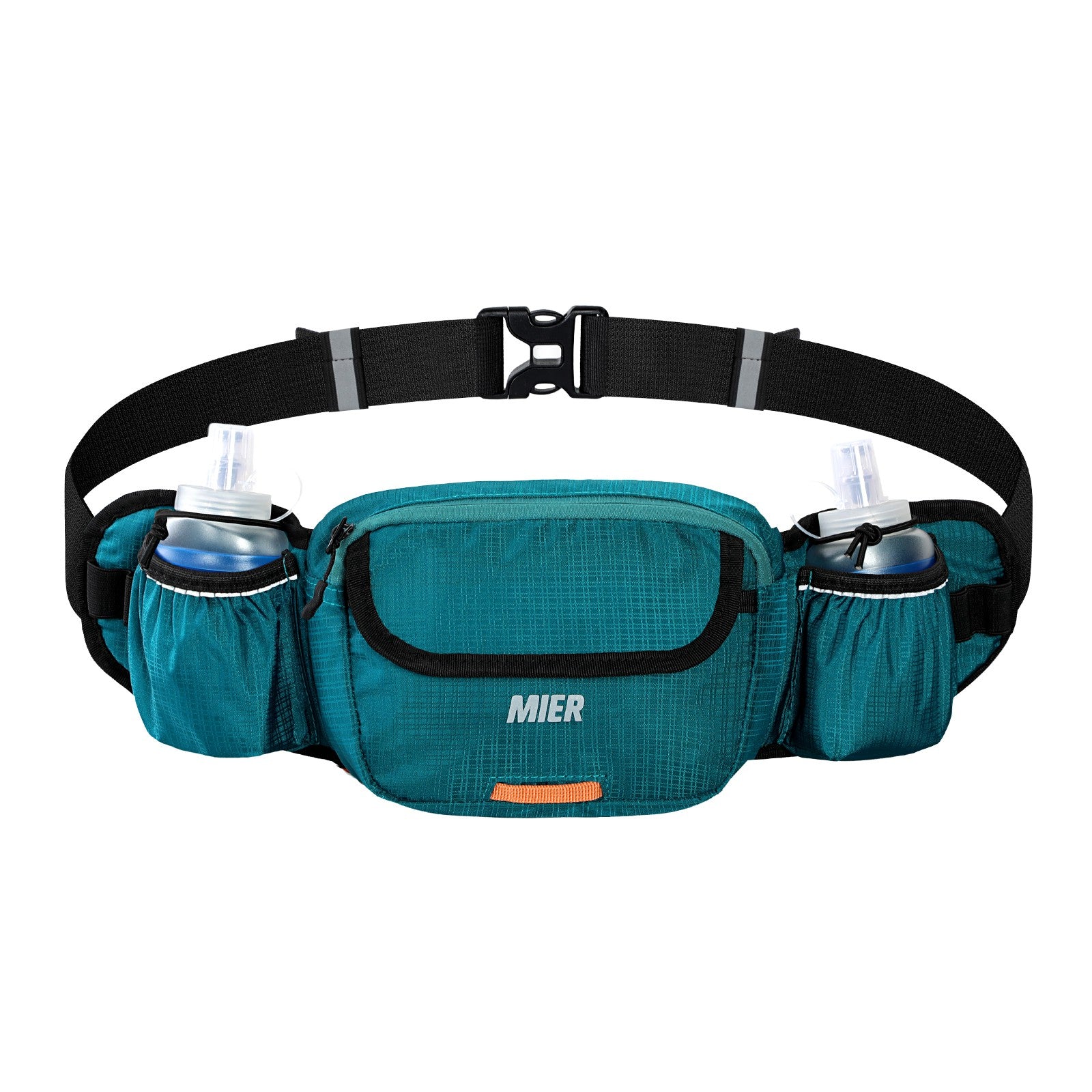MIER Running Hydration Belt with 2 Soft Flasks Running Vest Blue