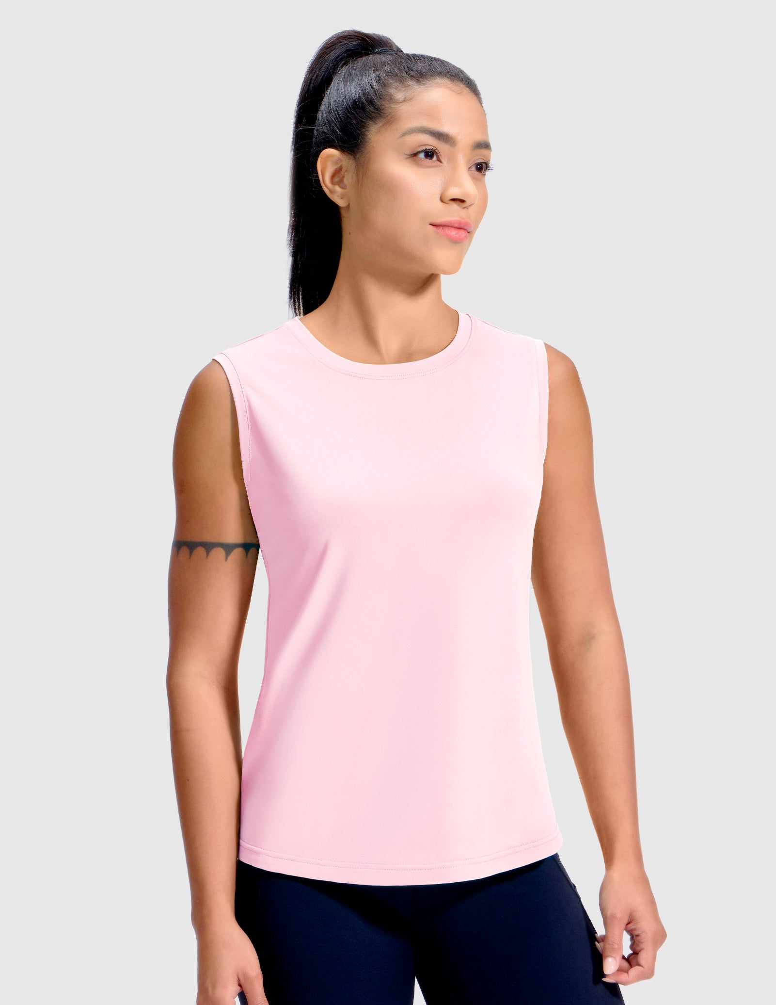 MIER Women’s Sleeveless Athletic Top Dry Fit UPF 50+ Running Workout Tank Women Tank Top