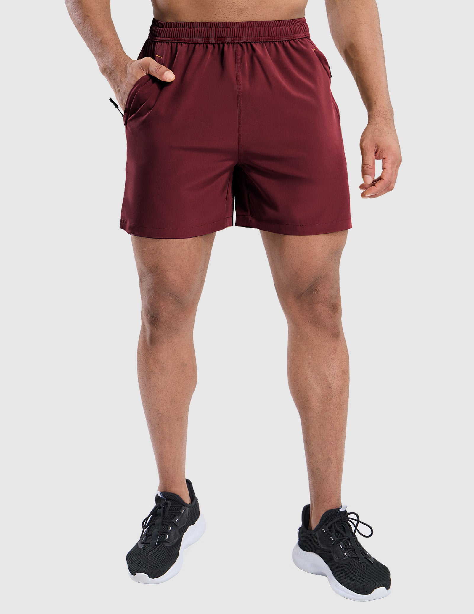 MIER Men's 5 Inch Dry Fit Running Shorts with Zipper Pockets Men's Shorts
