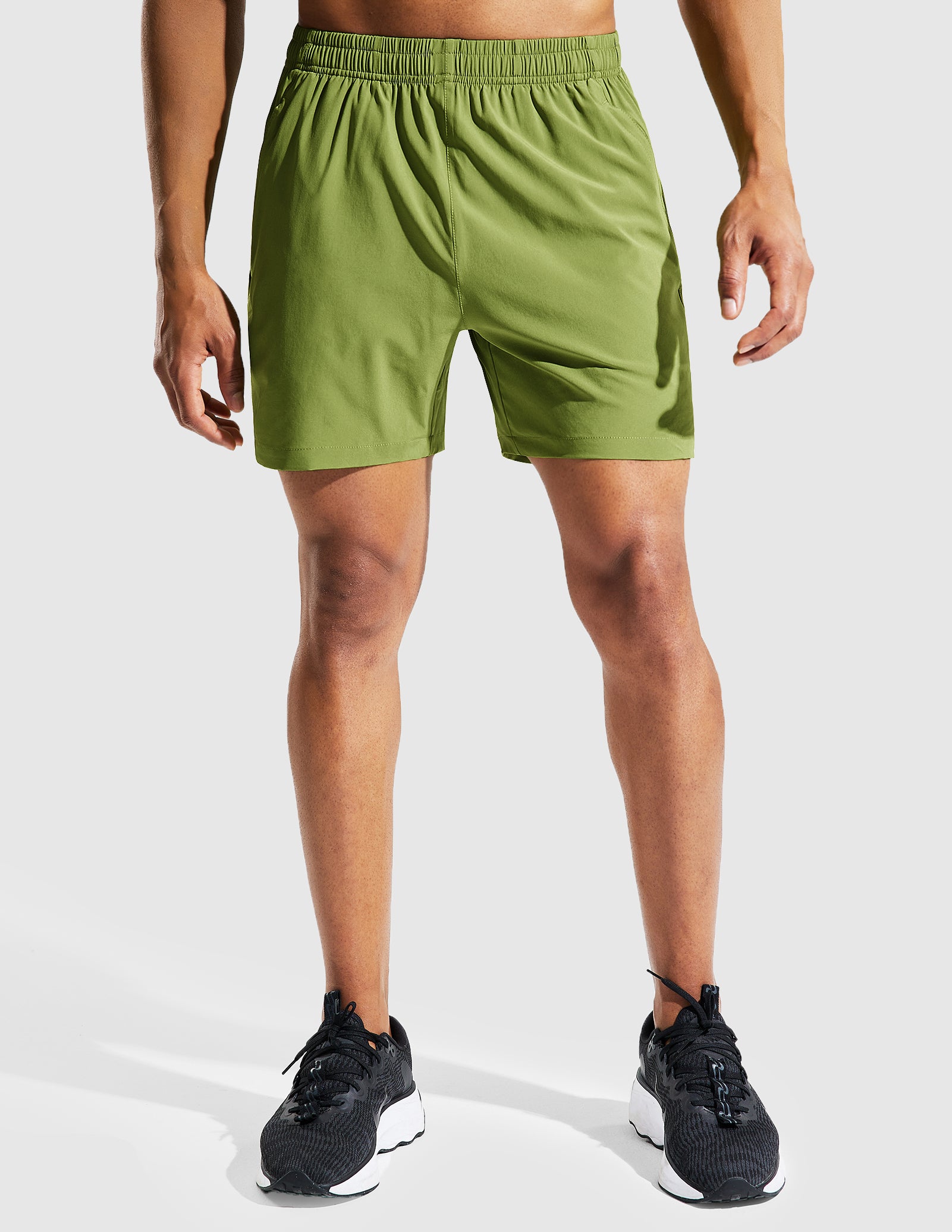 MIER Men‘s 5 Inch Running Shorts with Zipper Pockets Men's Shorts
