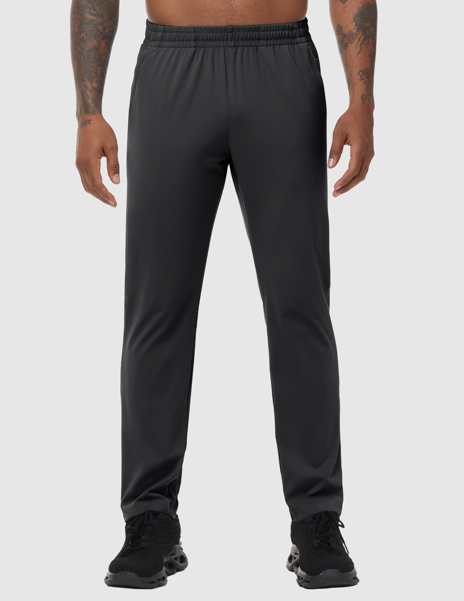 MIER Men’s Workout Sweatpants Lightweight Jogging Track Pants with 3 Zipper Pockets Men's Train Pants