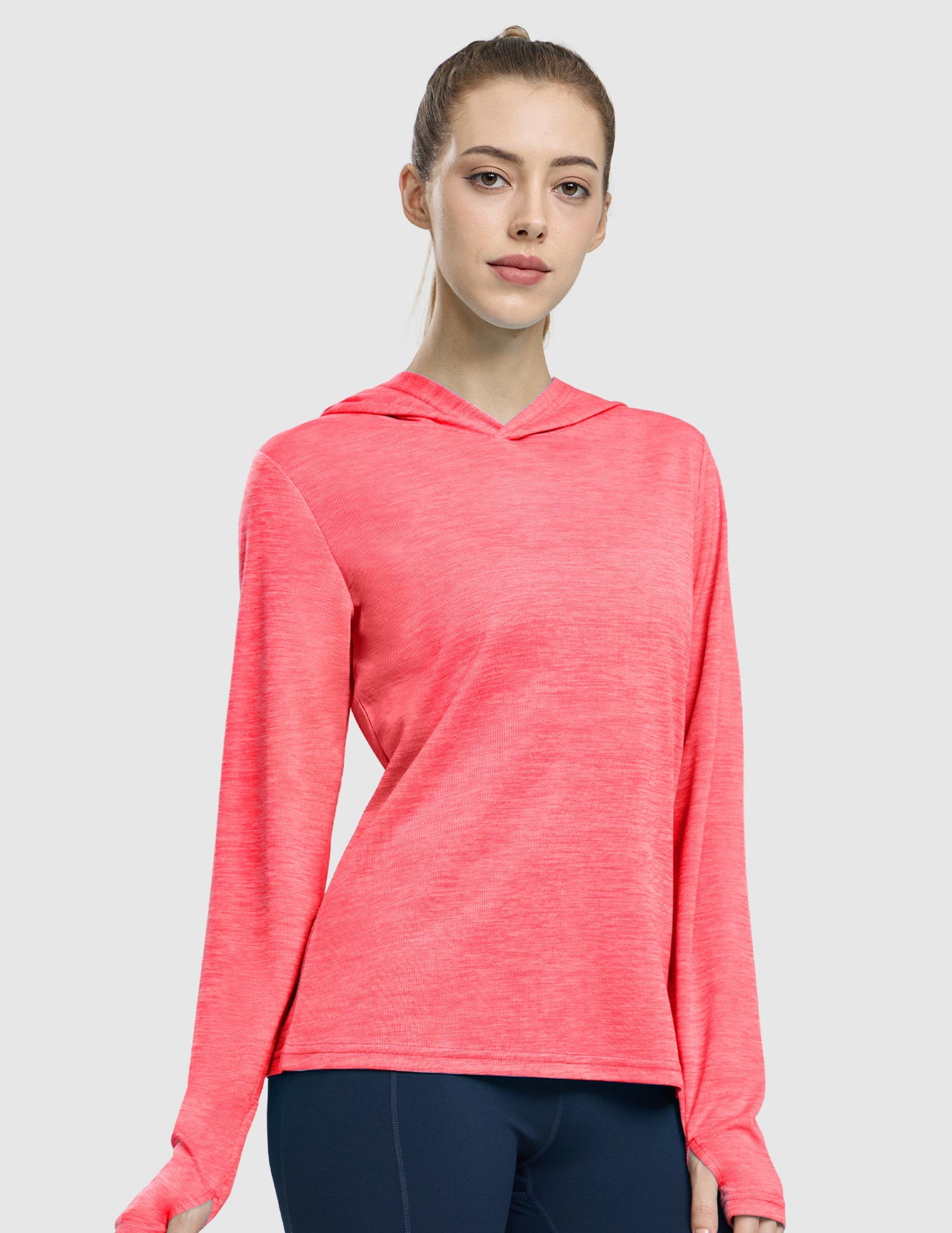 MIER Women's Long Sleeve Hooded Sun Shirt UPF 50+ Performance Hoodie Women Shirts