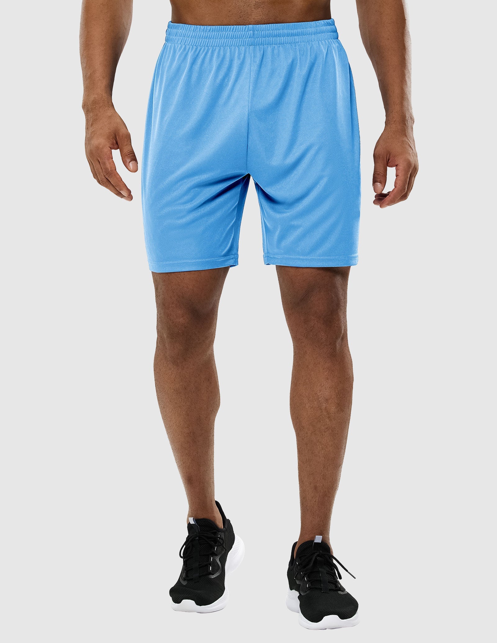 MIER Men Quick-Dry Athletic Running Shorts without Pockets Men's Shorts Sky Blue / XS