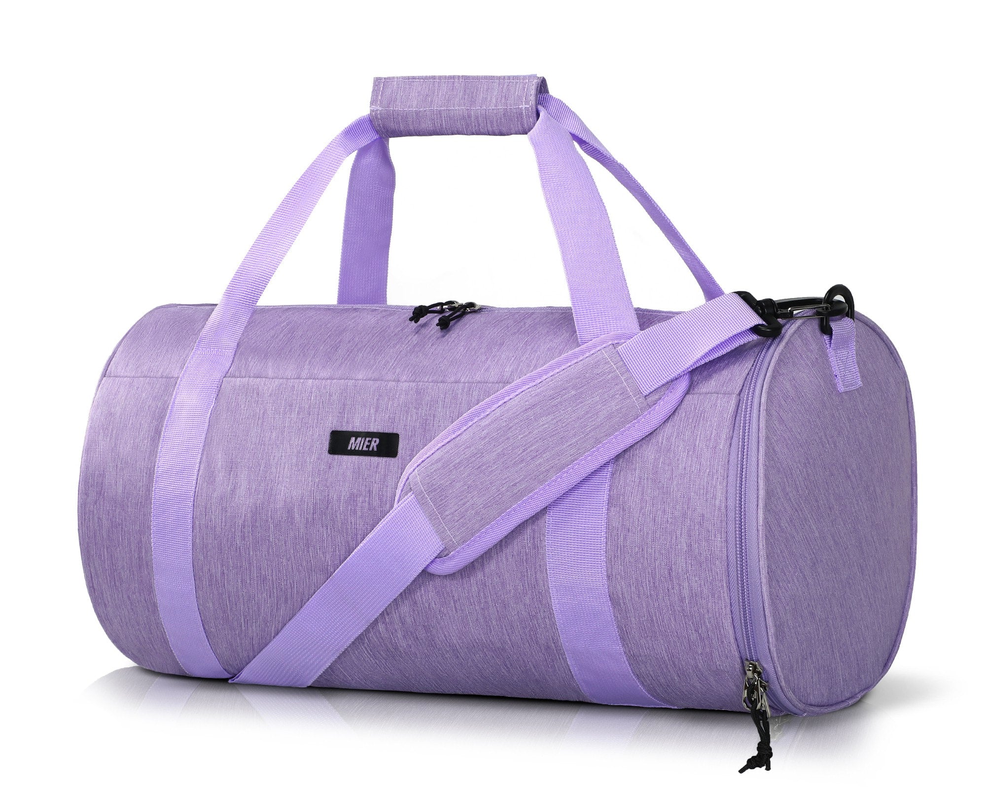 MIER Sports Duffle Bag with Shoe & Wet Pocket Gym Duffel Bag Lavender / 24L