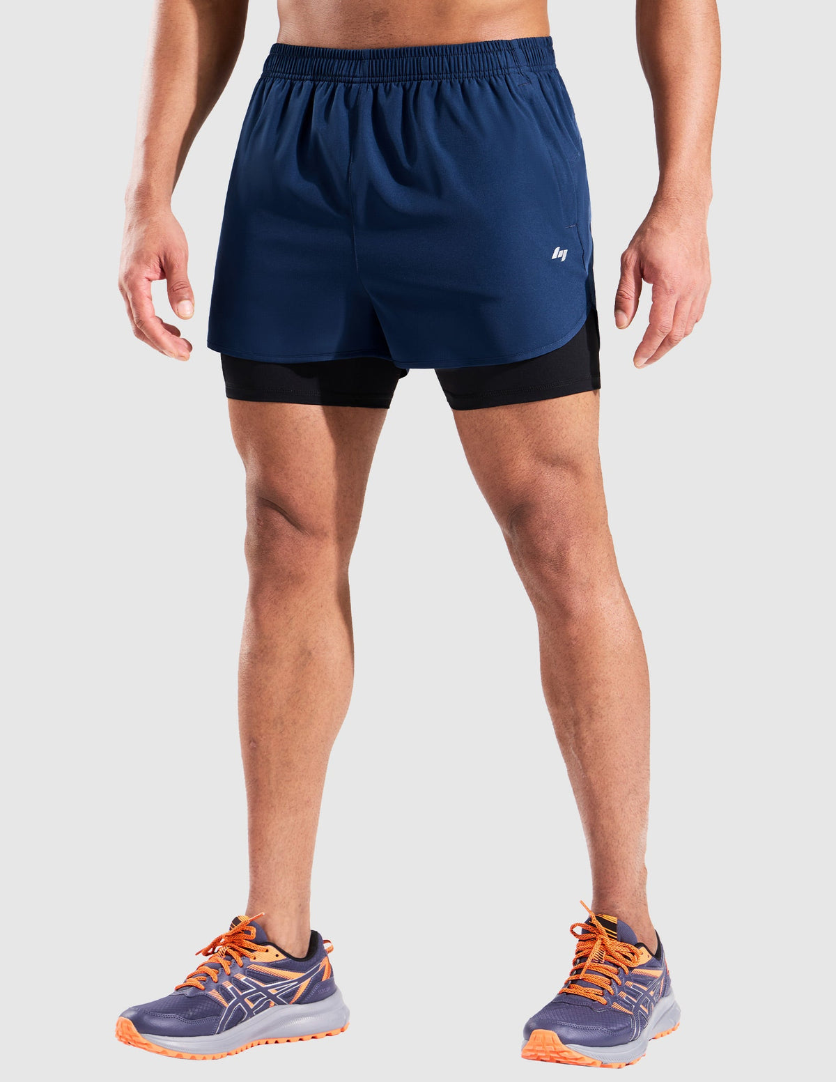 MIER Men’s 2-in-1 Running Shorts 5” Quick Dry with Compression Liner & 3 Pockets Men's Shorts