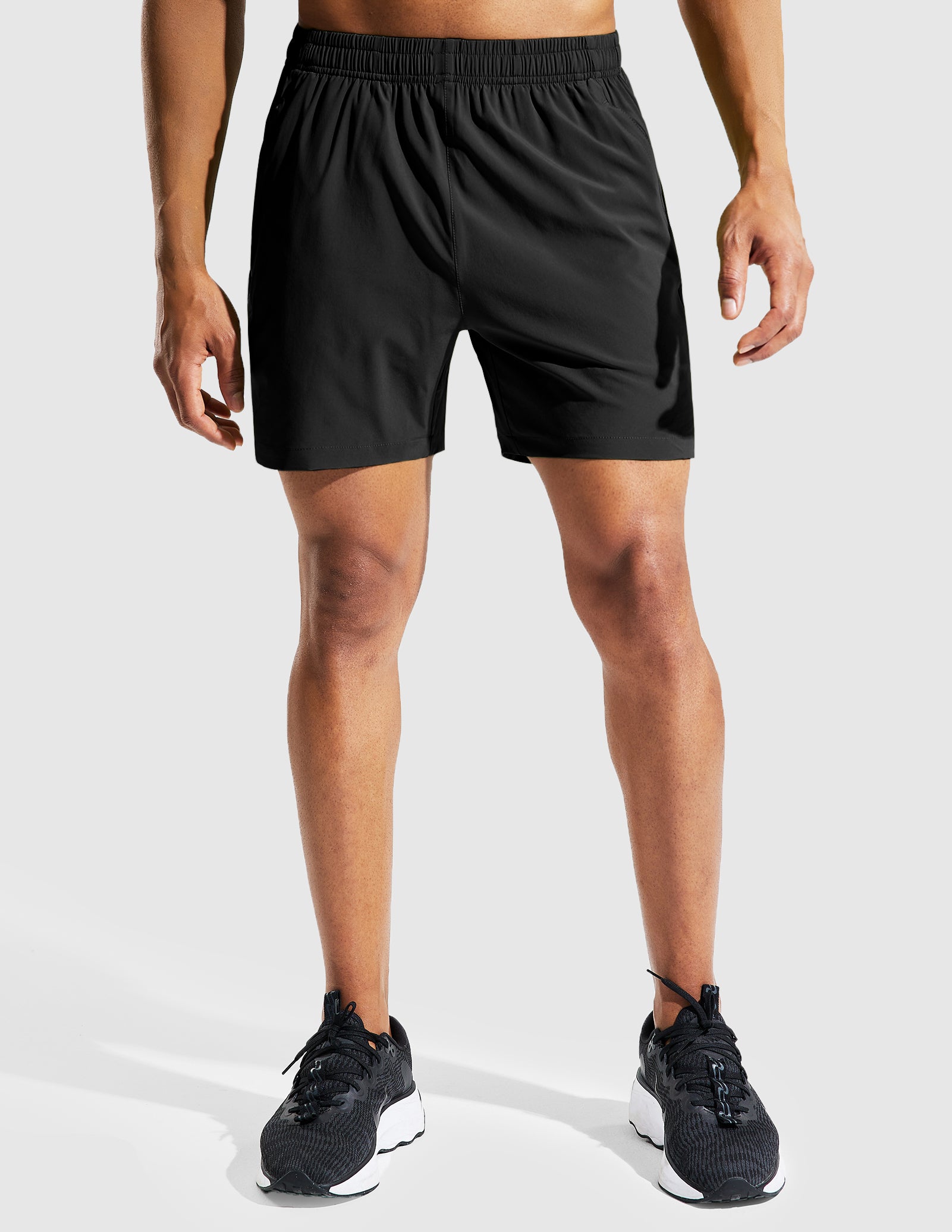 MIER Men‘s 5 Inch Running Shorts with Zipper Pockets Men's Shorts