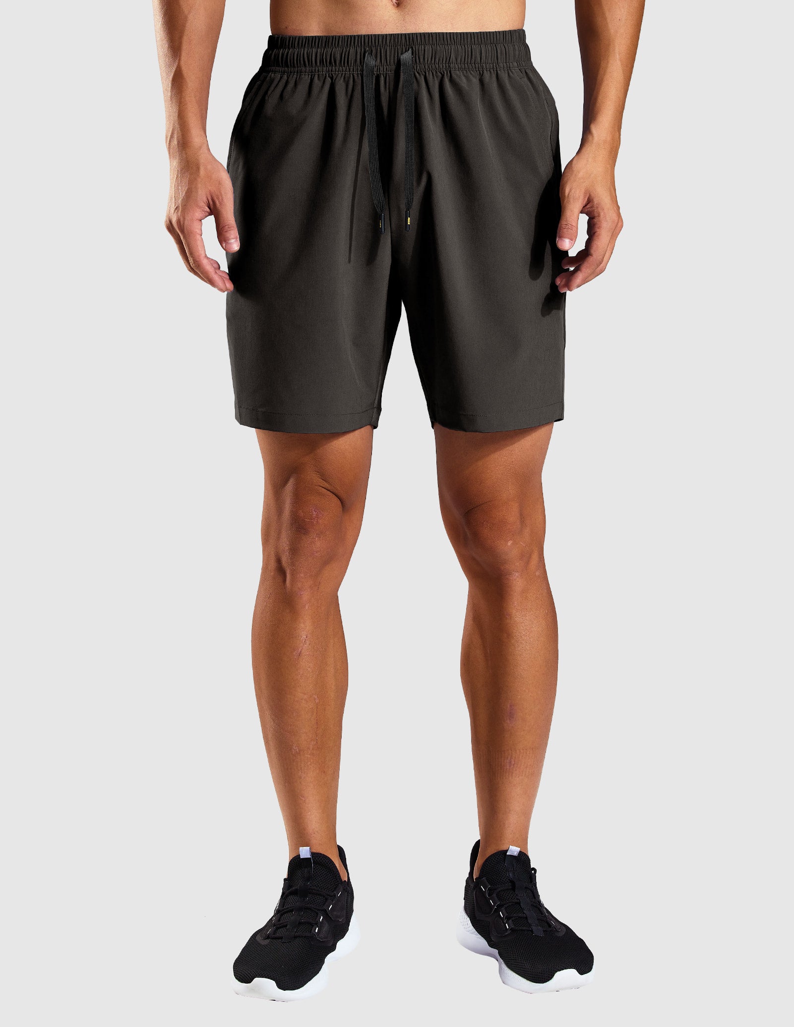 MIER Men's 7 Inch Active Running Shorts with Zipper Pockets Men's Shorts