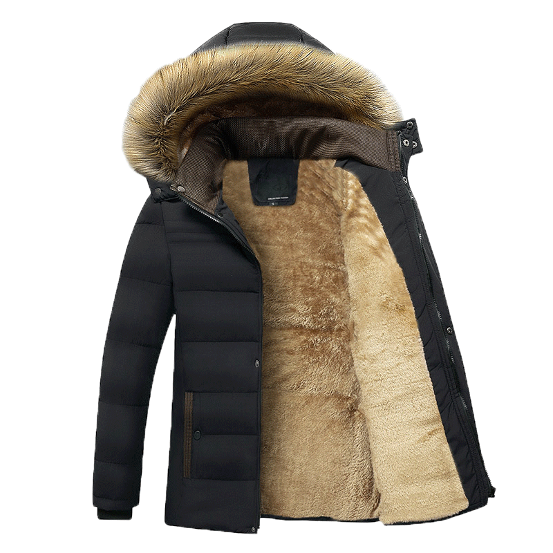 2023 Winter New Warm Thick Fleece Parkas Men Waterproof Hooded Fur Collar Parka Jacket Coat Men Autumn Fashion Casual Parkas Men 0 MIER