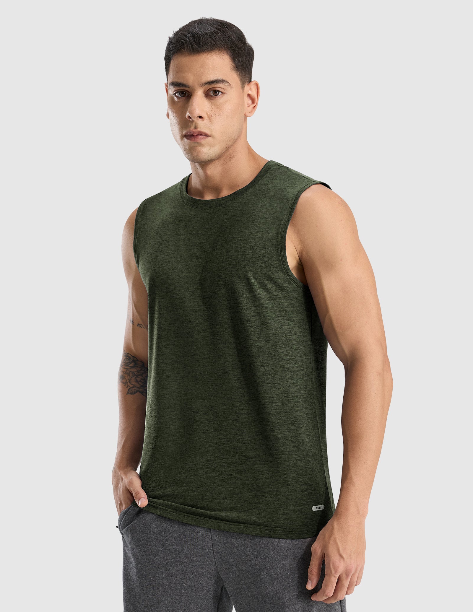 MIER Men’s Ultra-Soft Performance Muscle Tank Buttery Soft Gym Shirt Men's Tank Top