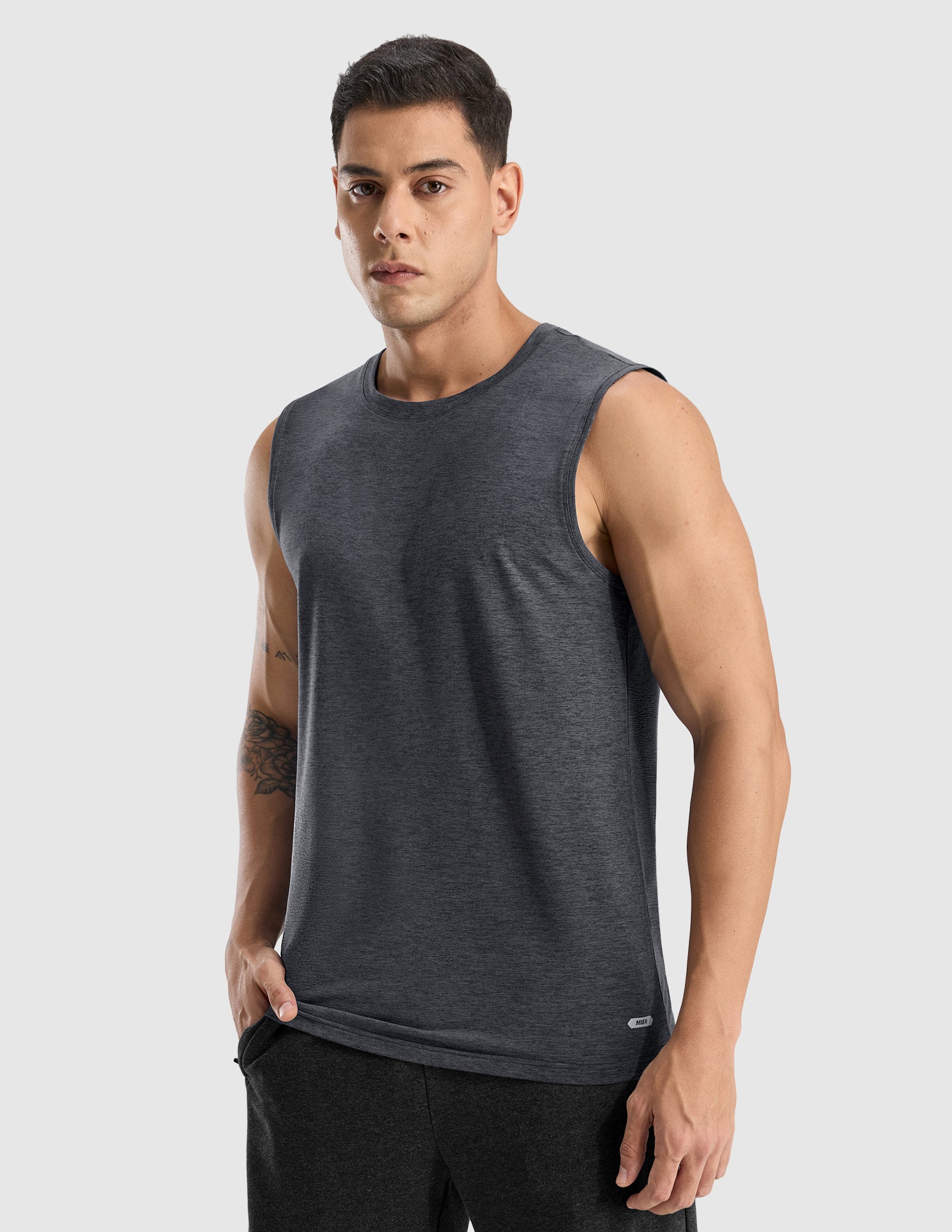 MIER Men’s Ultra-Soft Performance Muscle Tank Buttery Soft Gym Shirt Men's Tank Top