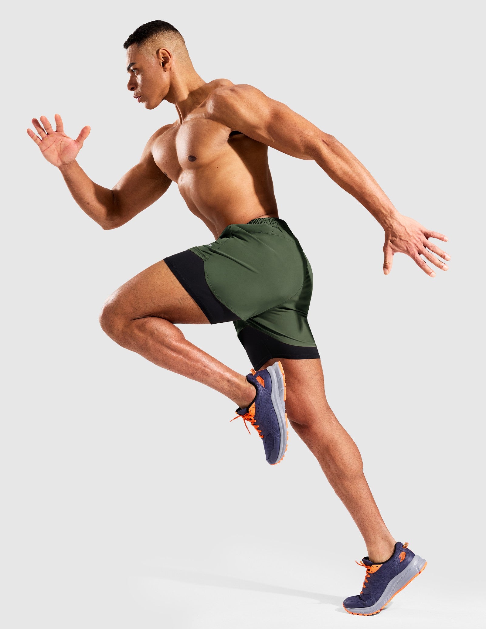 MIER Men’s 2-in-1 Running Shorts 3" Quick Dry with Compression Liner Men's Shorts