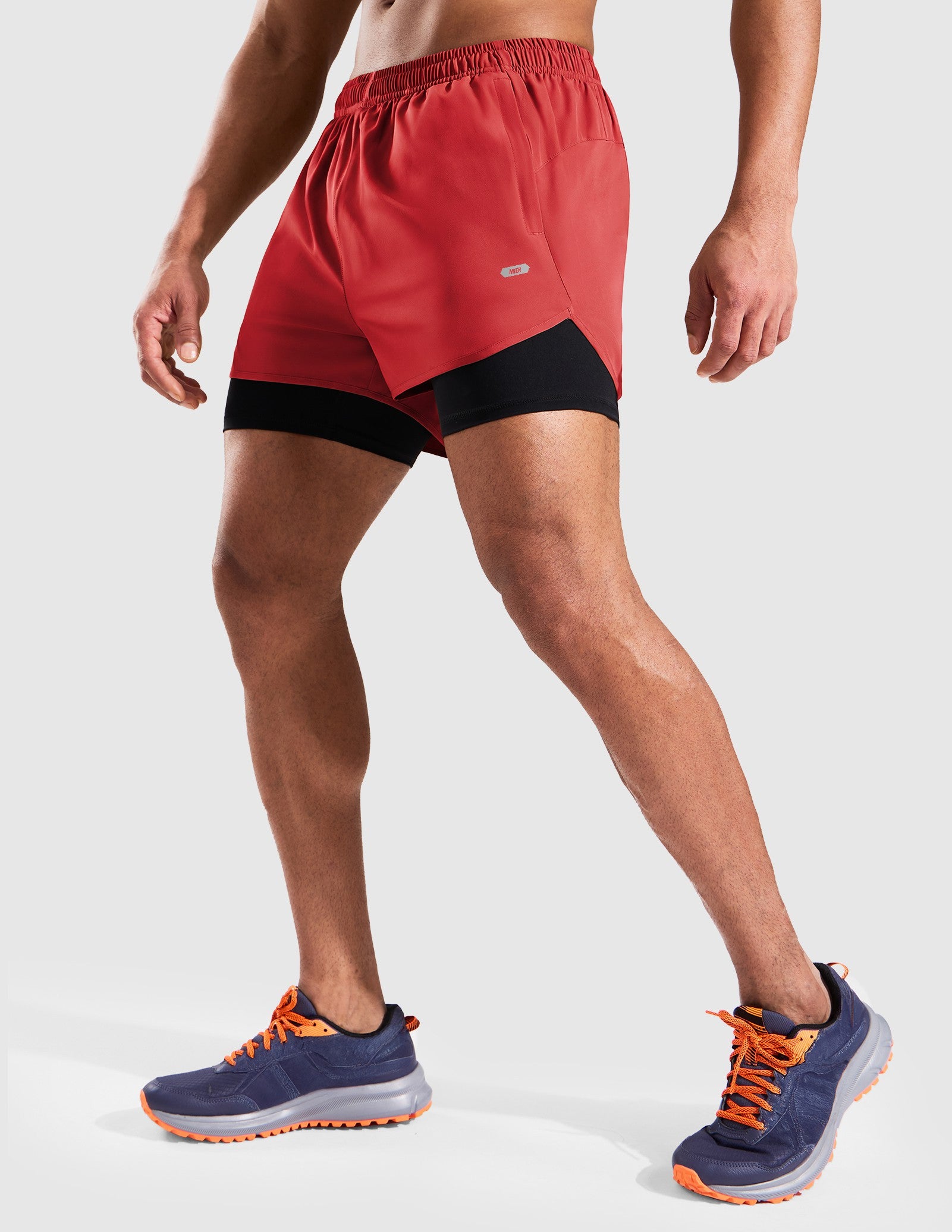 MIER Men’s 2-in-1 Running Shorts 3" Quick Dry with Compression Liner Men's Shorts