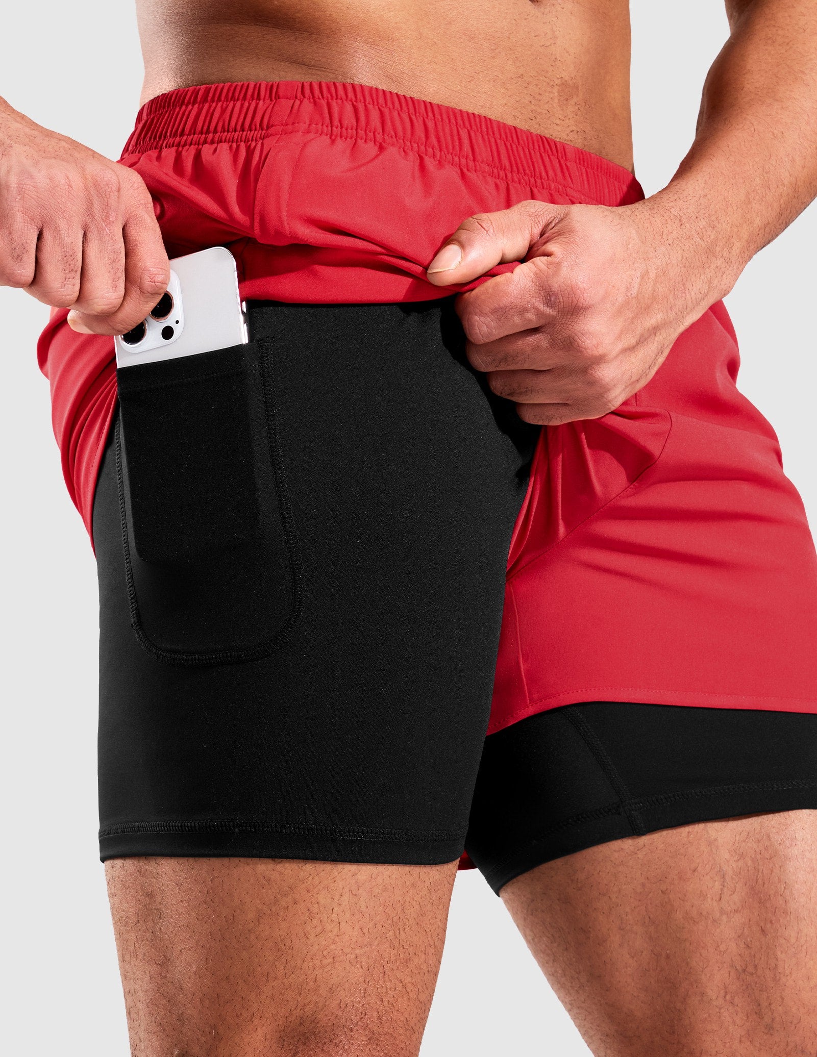 MIER Men’s 2-in-1 Running Shorts 3" Quick Dry with Compression Liner Men's Shorts