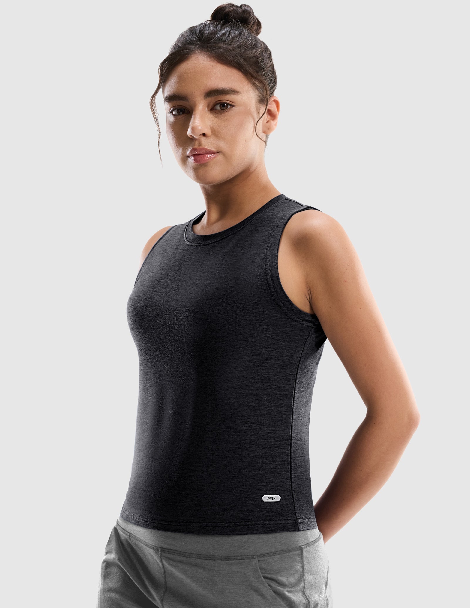 MIER Women’s Buttery-Soft Skimmer Tank Top High-Hip Workout Shirt Women's Tank Top
