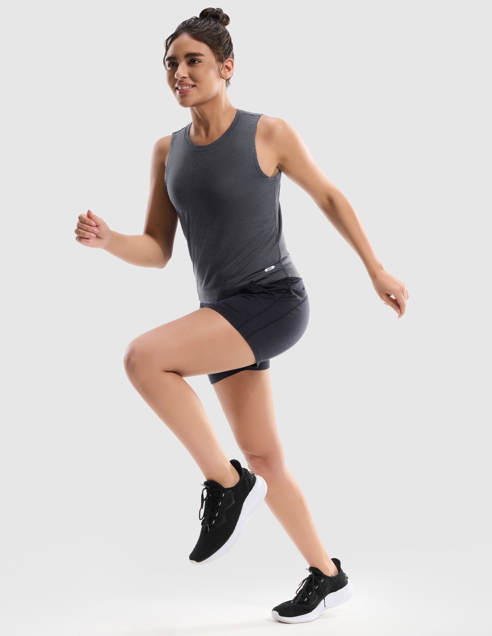 MIER Women’s Buttery-Soft Skimmer Tank Top High-Hip Workout Shirt Women's Tank Top
