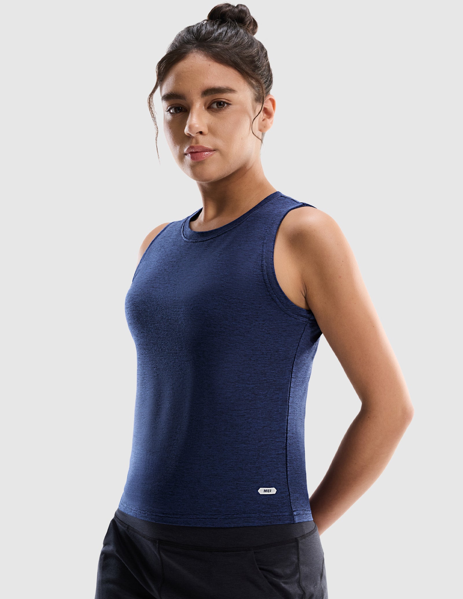 MIER Women’s Buttery-Soft Skimmer Tank Top High-Hip Workout Shirt Women's Tank Top