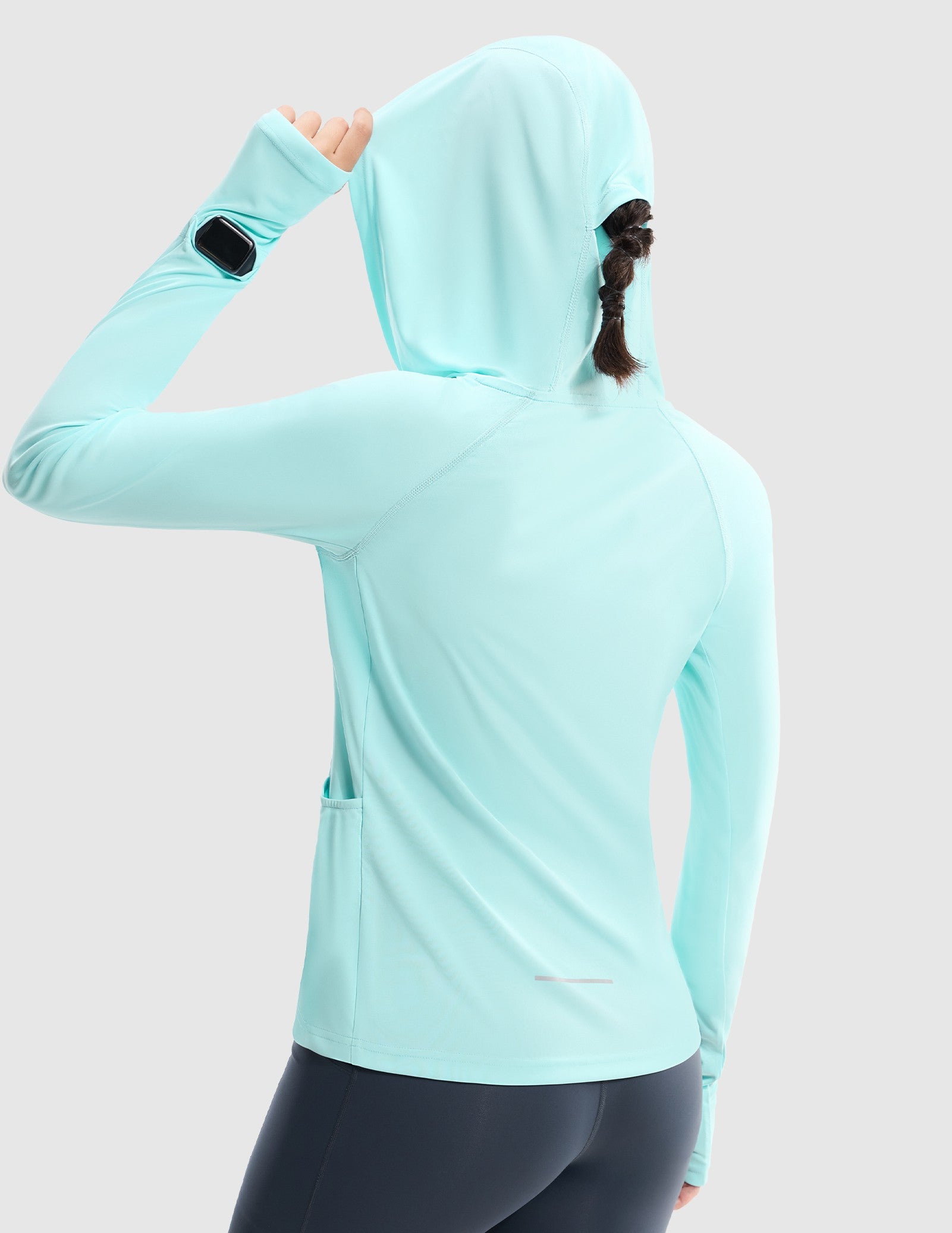 MIER Women's UPF 50+ Running Hoodie Lightweight Sun Protection Shirt Women Shirts