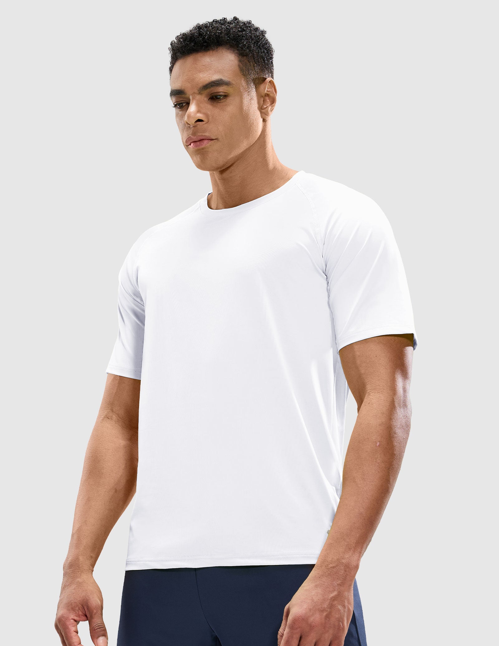 MIER Men's Workout T Shirts Stretchy Quick Dry and Moisture Wicking Men's T-Shirts