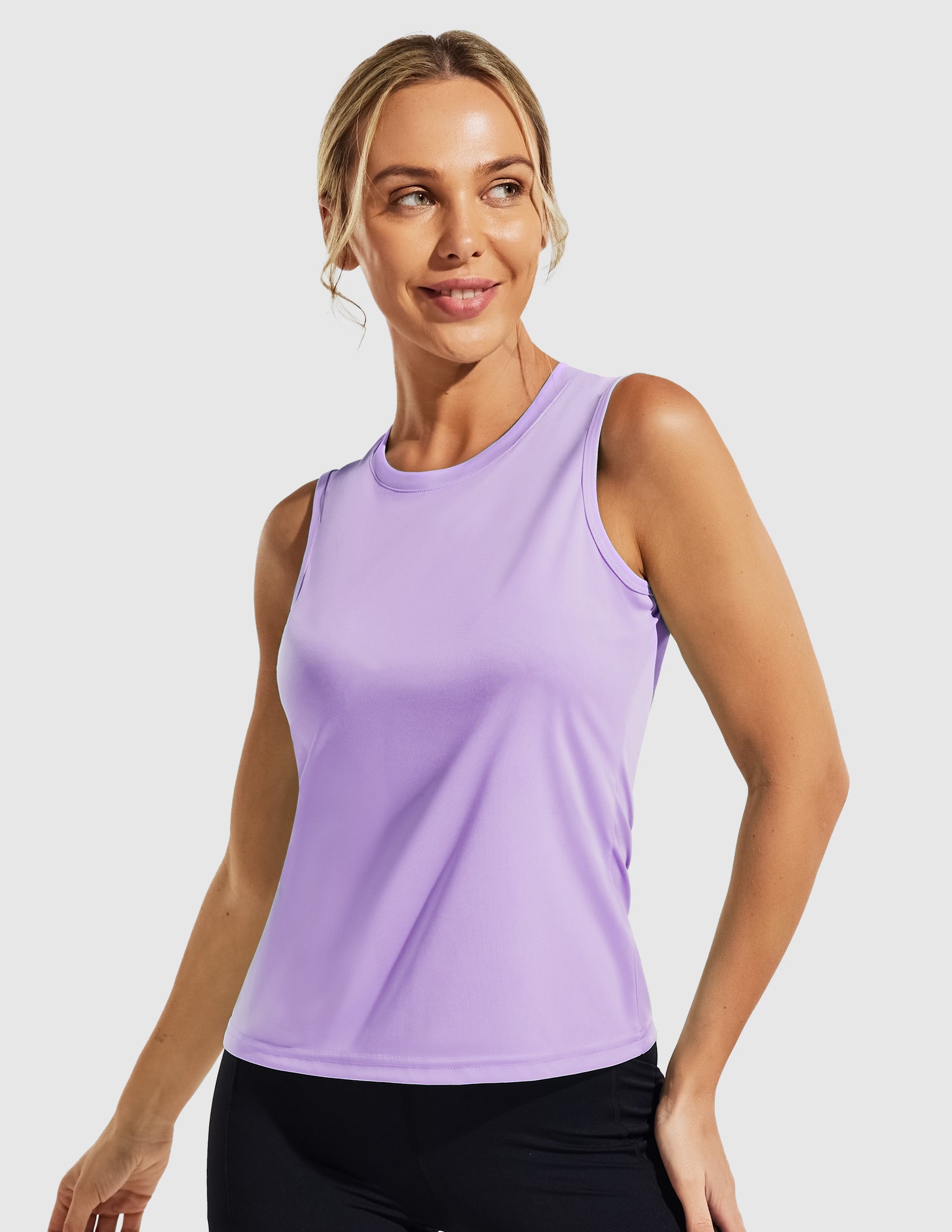 MIER UV Protection Sleeveless Workout Tank Top for Women - Lightweight & Breathable Women's Tank Top