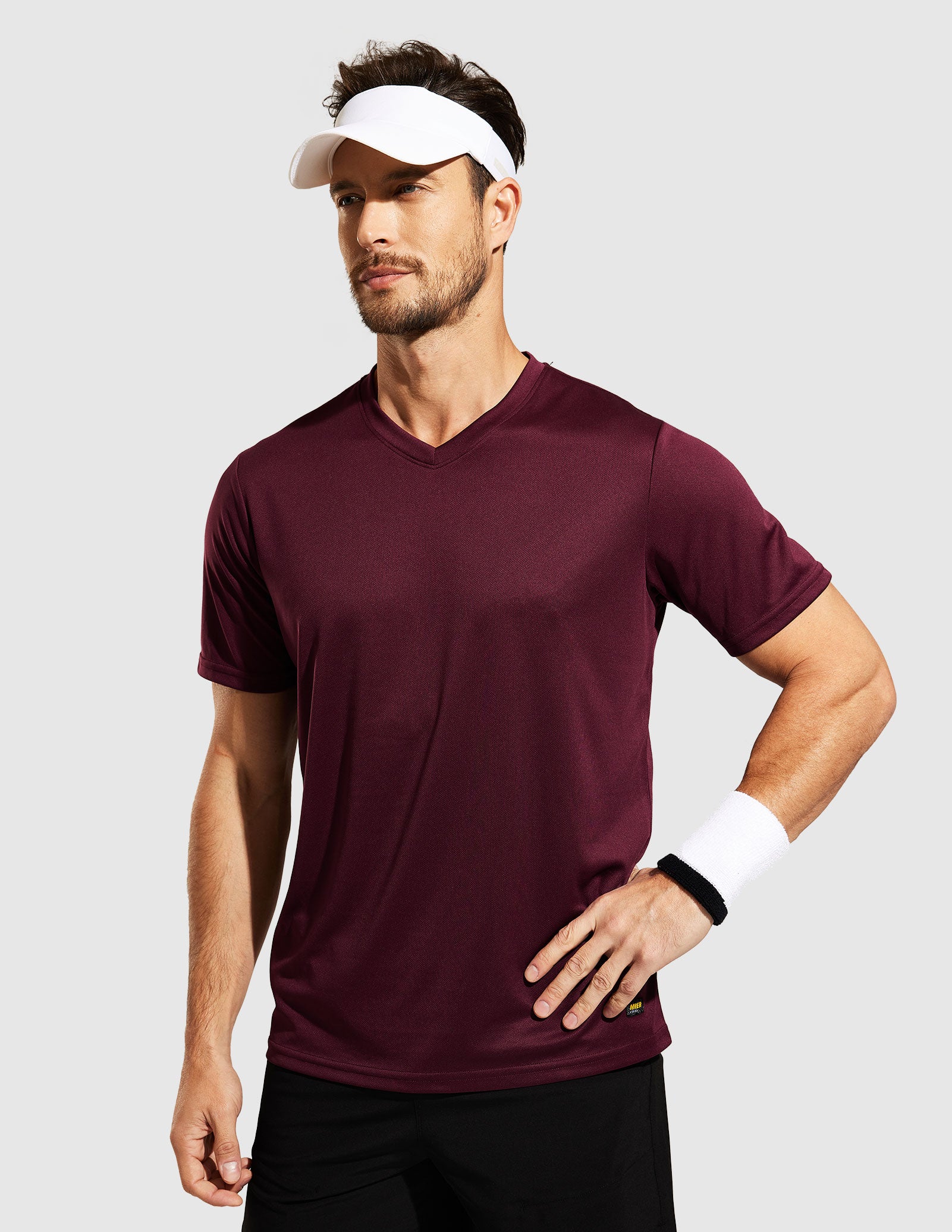Men's Quick Dry Athletic Shirts V Neck Workout T-Shirts