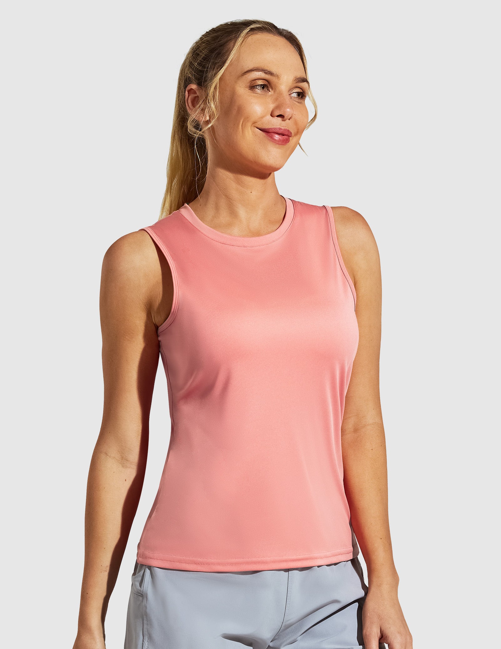 MIER UV Protection Sleeveless Workout Tank Top for Women - Lightweight & Breathable Women's Tank Top