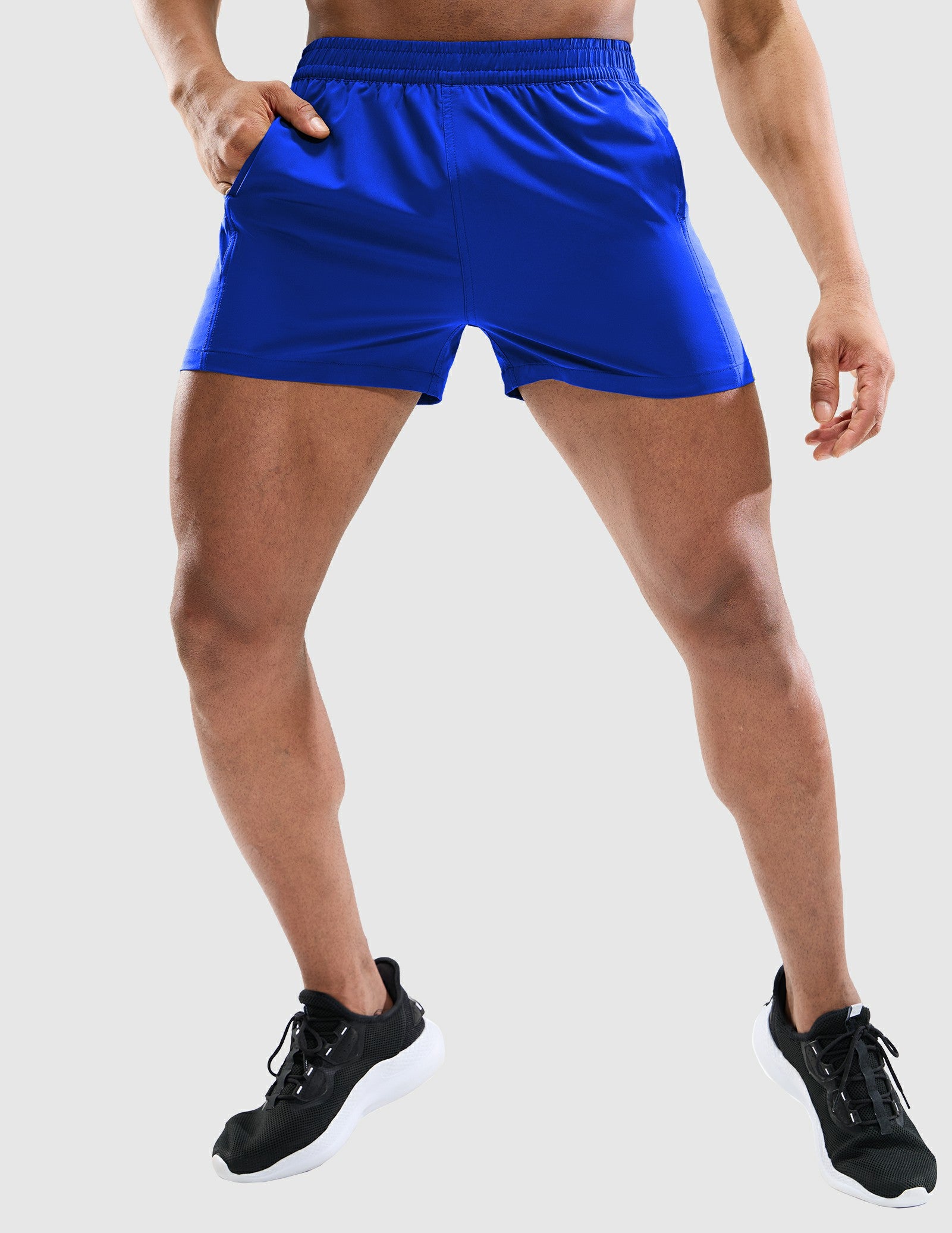 MIER Men's 3 Inch Athletic Running Shorts with Brief Liner Men's Shorts