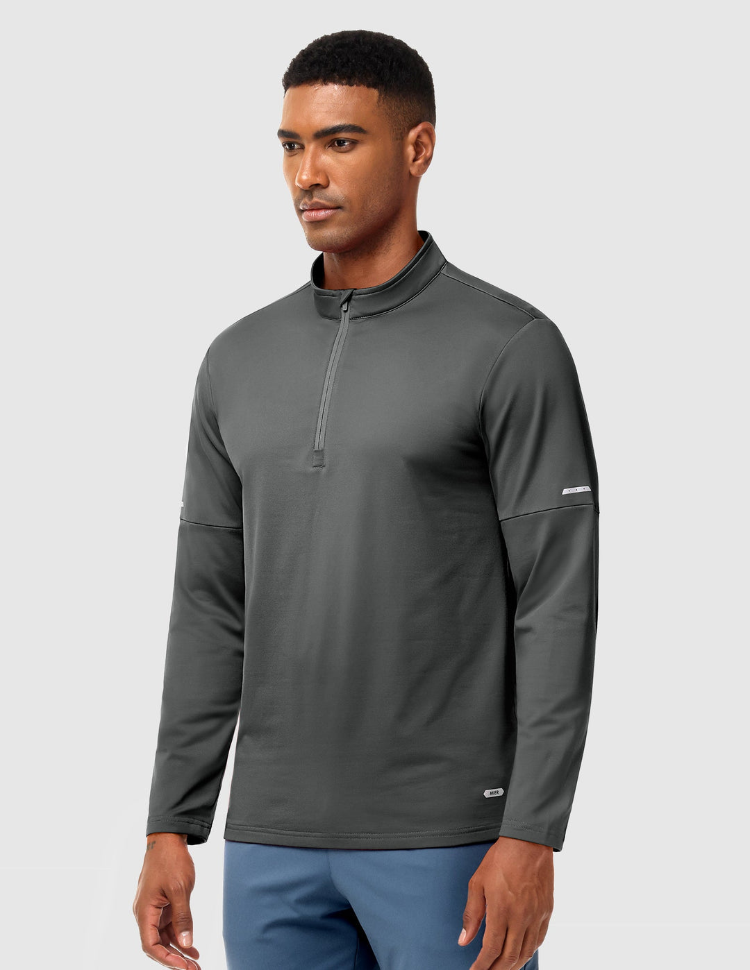Men's Brushed Quarter Zip Pullover – Fleece Lined, Midweight