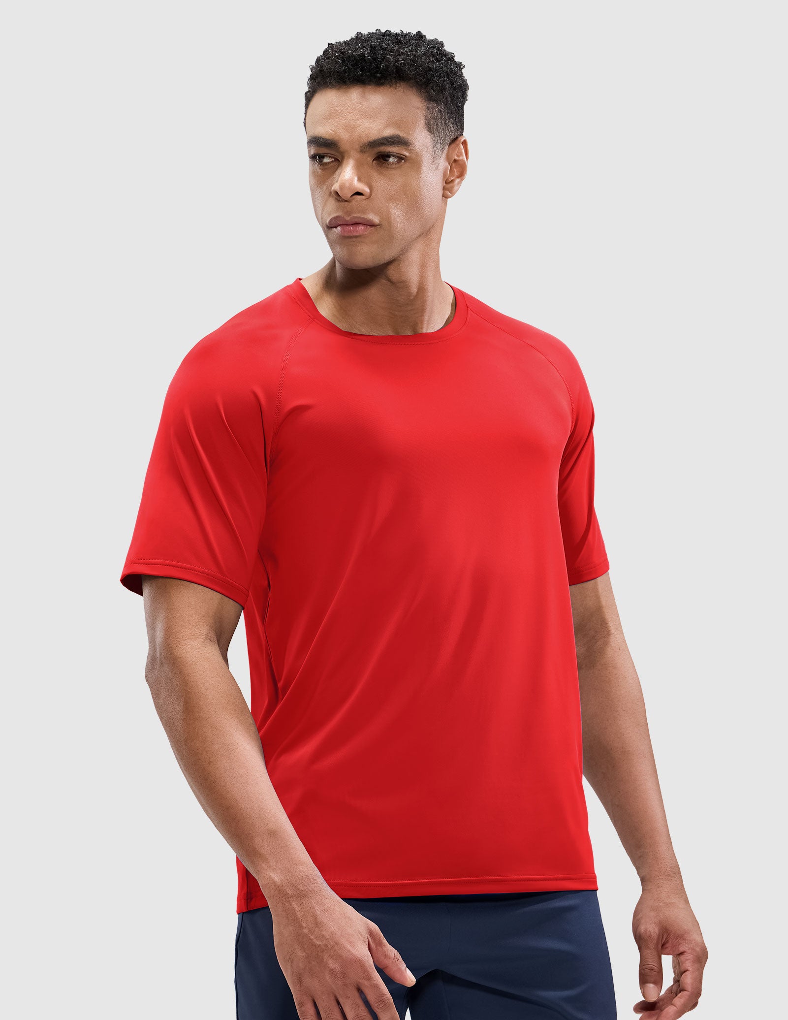 MIER Men's Workout T Shirts Stretchy Quick Dry and Moisture Wicking Men's T-Shirts