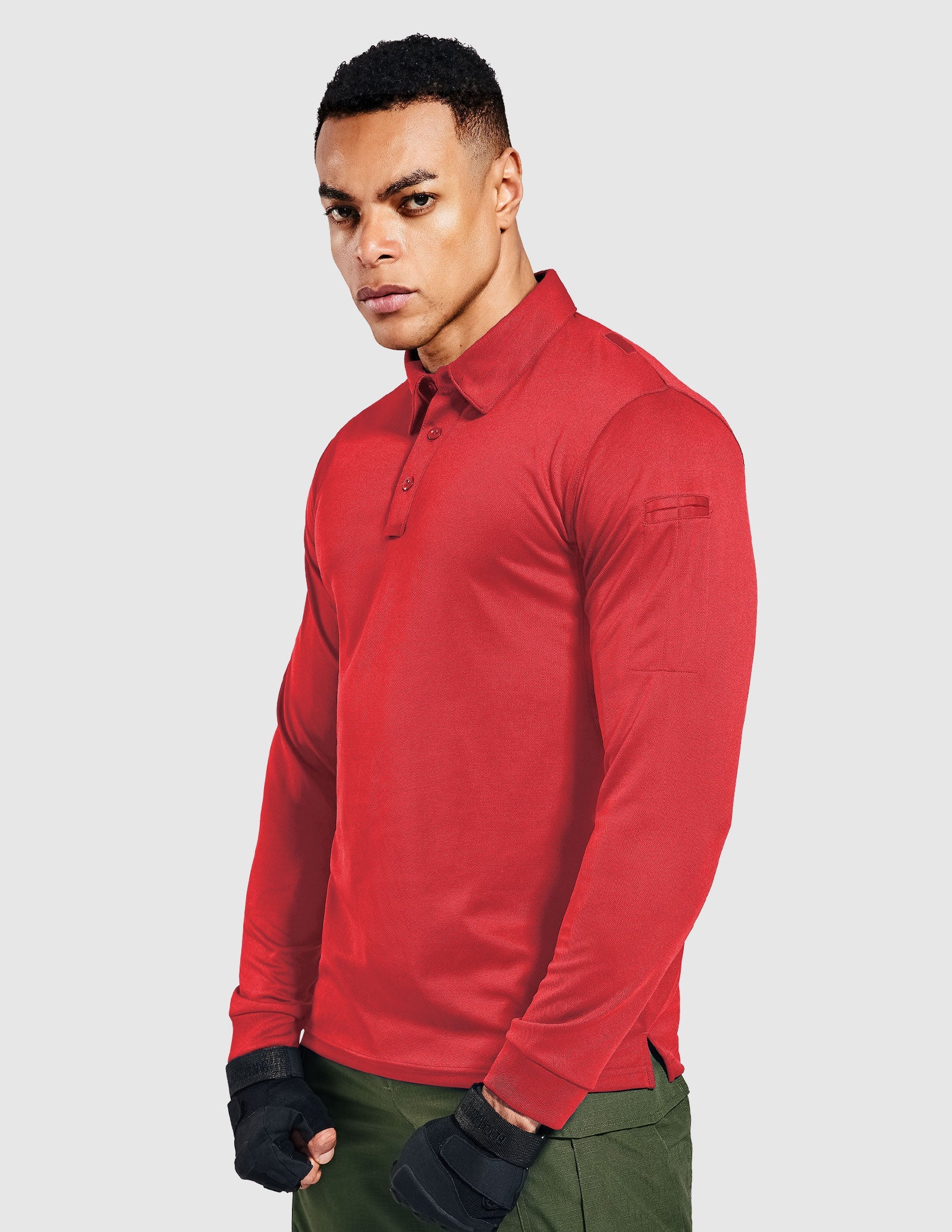 MIER Men’s Outdoor Tactical Long Sleeve Polo Shirts  Men Polo