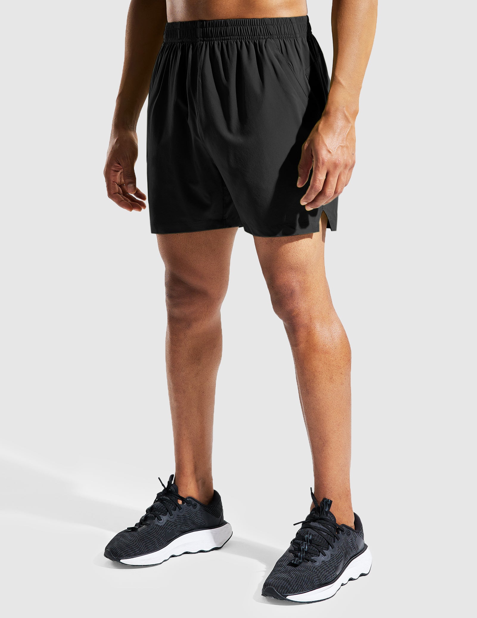 MIER Men‘s 5 Inch Running Shorts with Zipper Pockets Men's Shorts