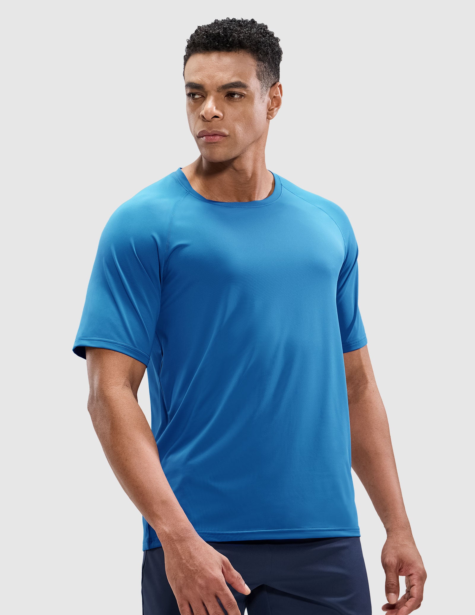 MIER Men's Workout T Shirts Stretchy Quick Dry and Moisture Wicking Men's T-Shirts
