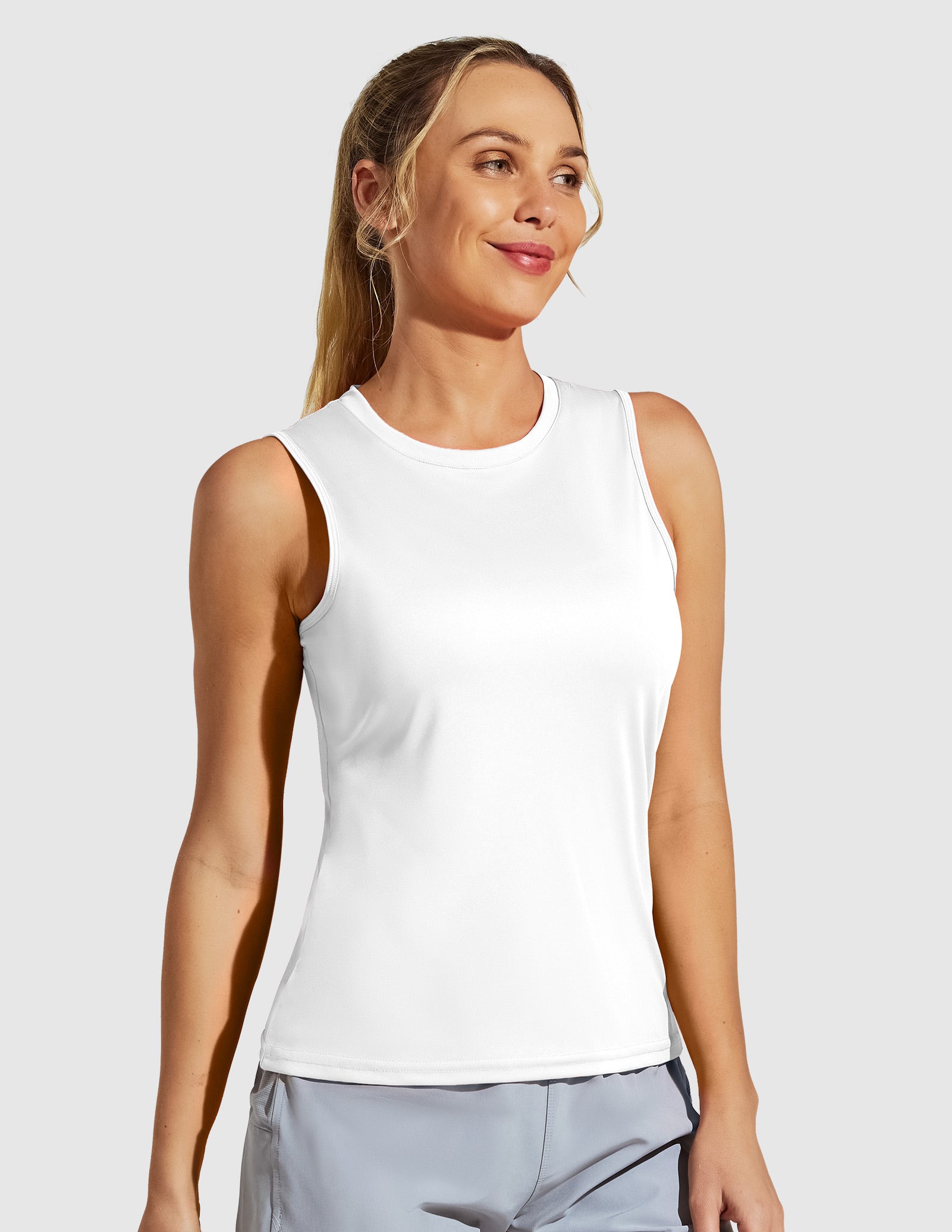 MIER UV Protection Sleeveless Workout Tank Top for Women - Lightweight & Breathable Women's Tank Top