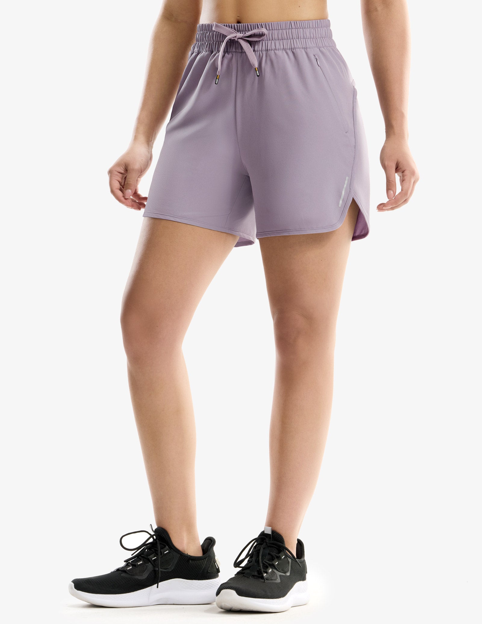 MIER Women's 5" Running Shorts with Secure Zipper Pockets Women Shorts