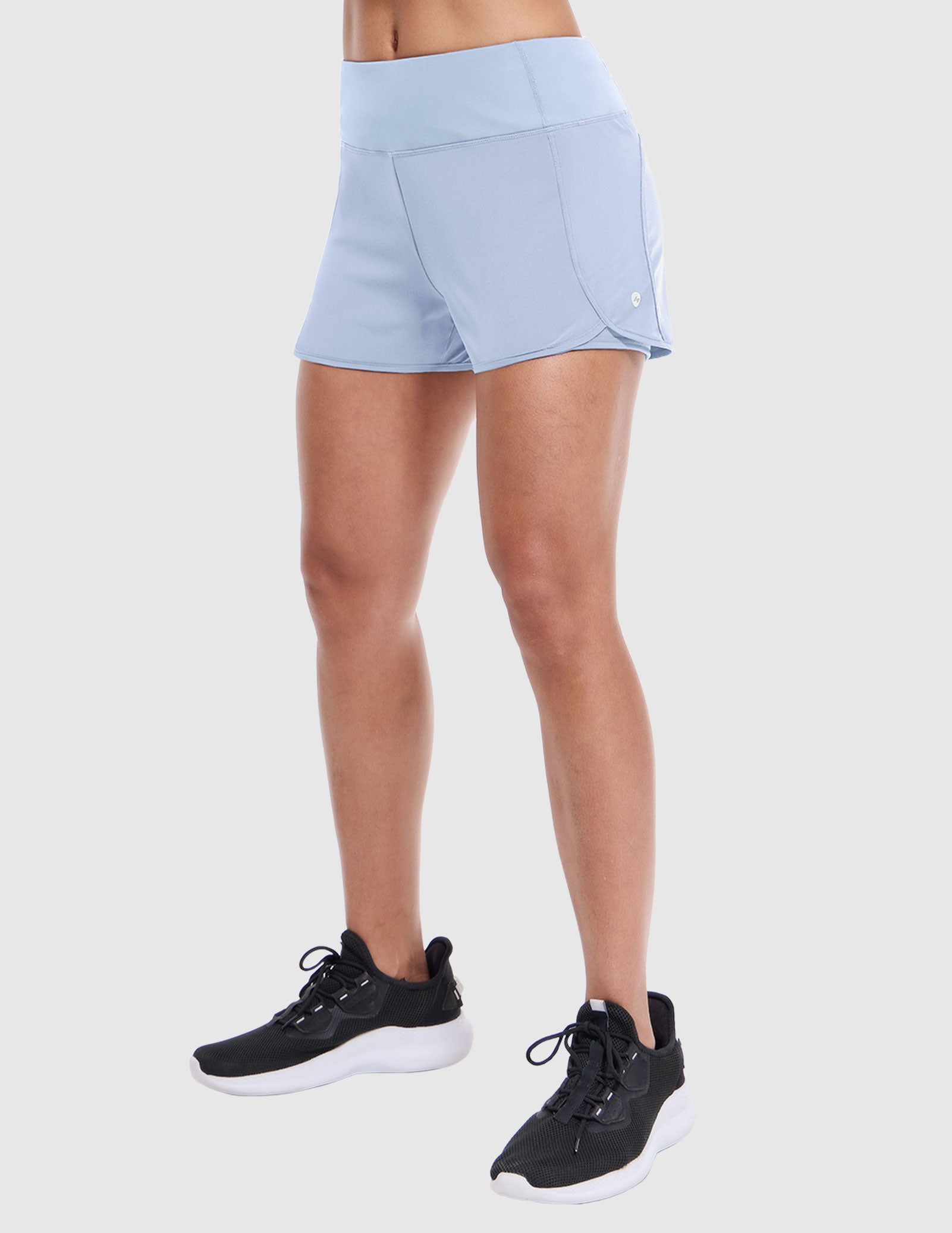 MIER Women's 2 in 1 Running Shorts with Liner and Zipper Pocket 3 Inch Women Shorts