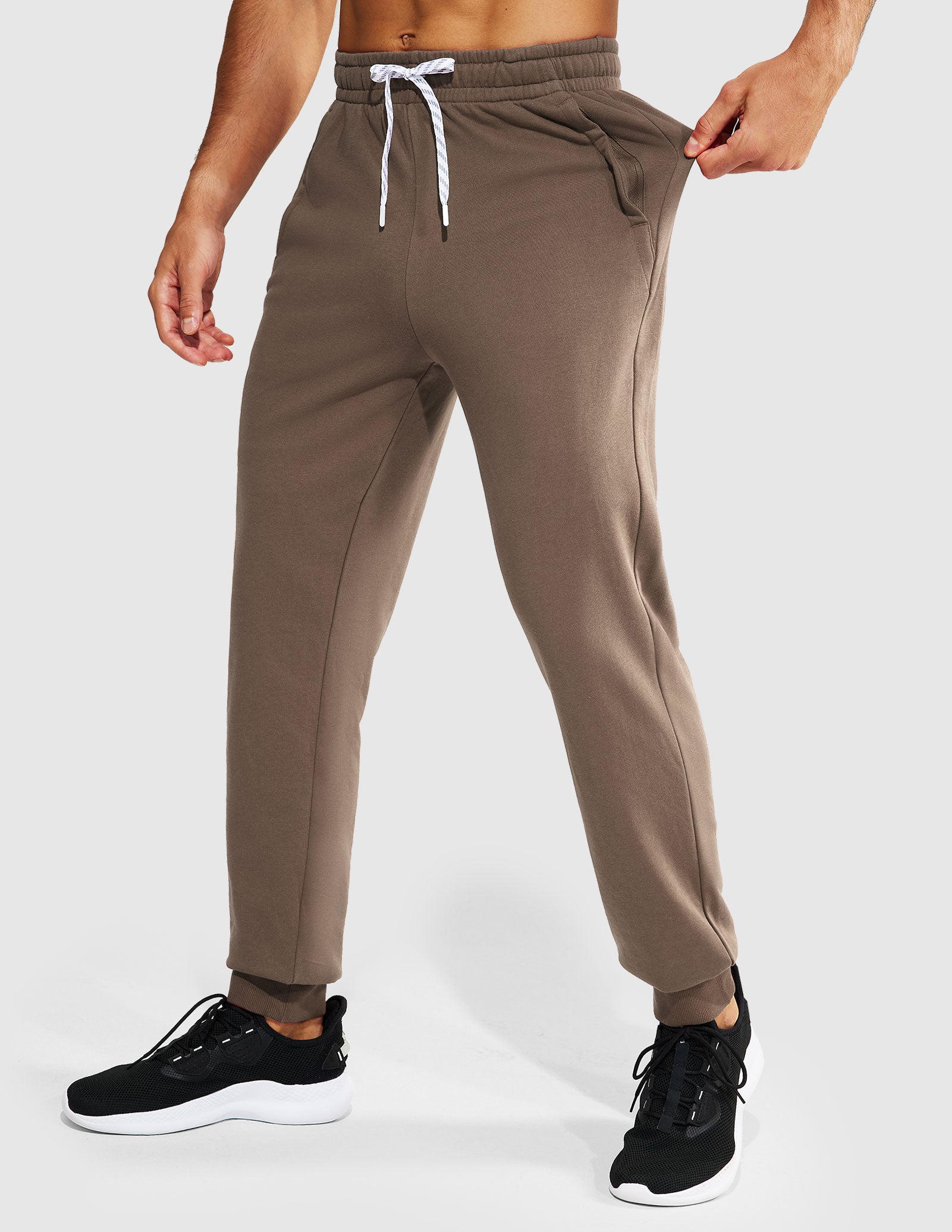 Men's Cotton Joggers Athletic Sweatpants with Pockets