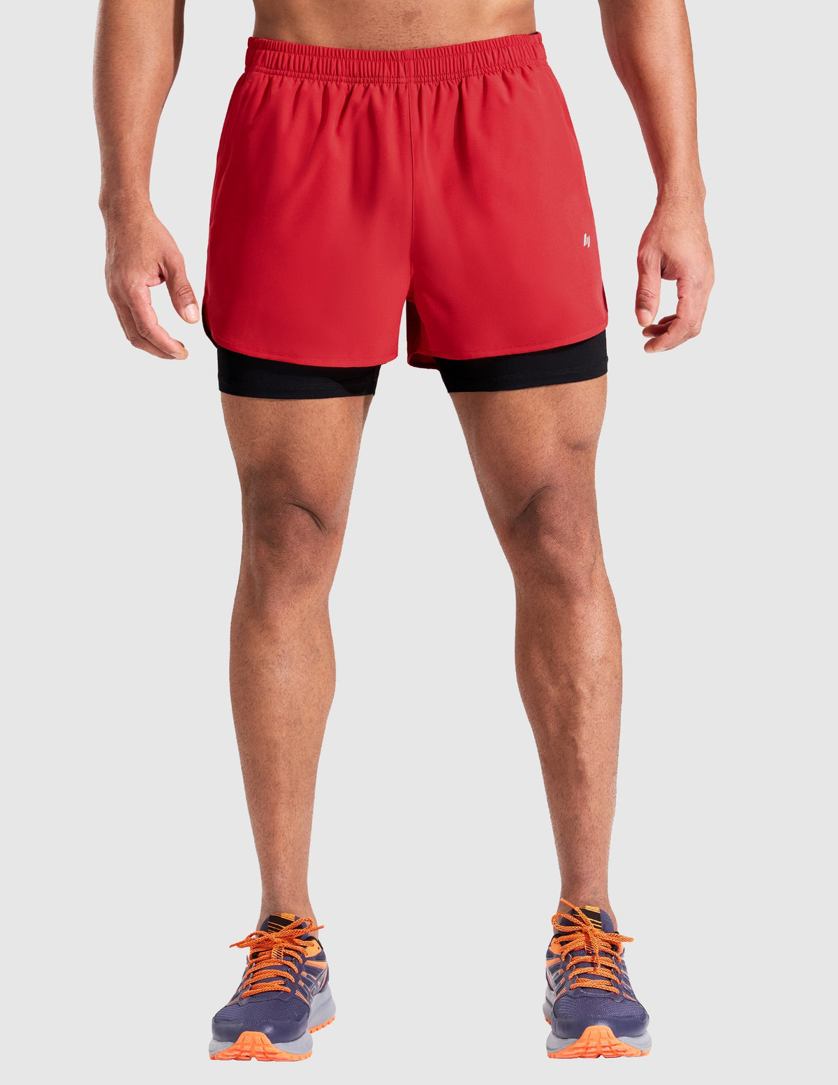 MIER Men’s 2-in-1 Running Shorts 5” Quick Dry with Compression Liner & 3 Pockets Men's Shorts
